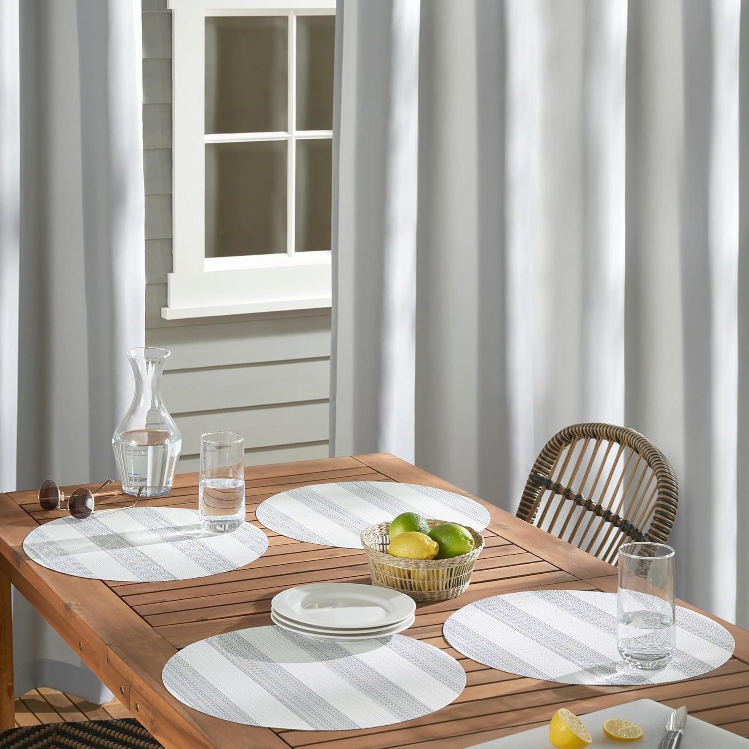 Town & Country Basics Cabana Stripe Indoor/Outdoor Round Placemat