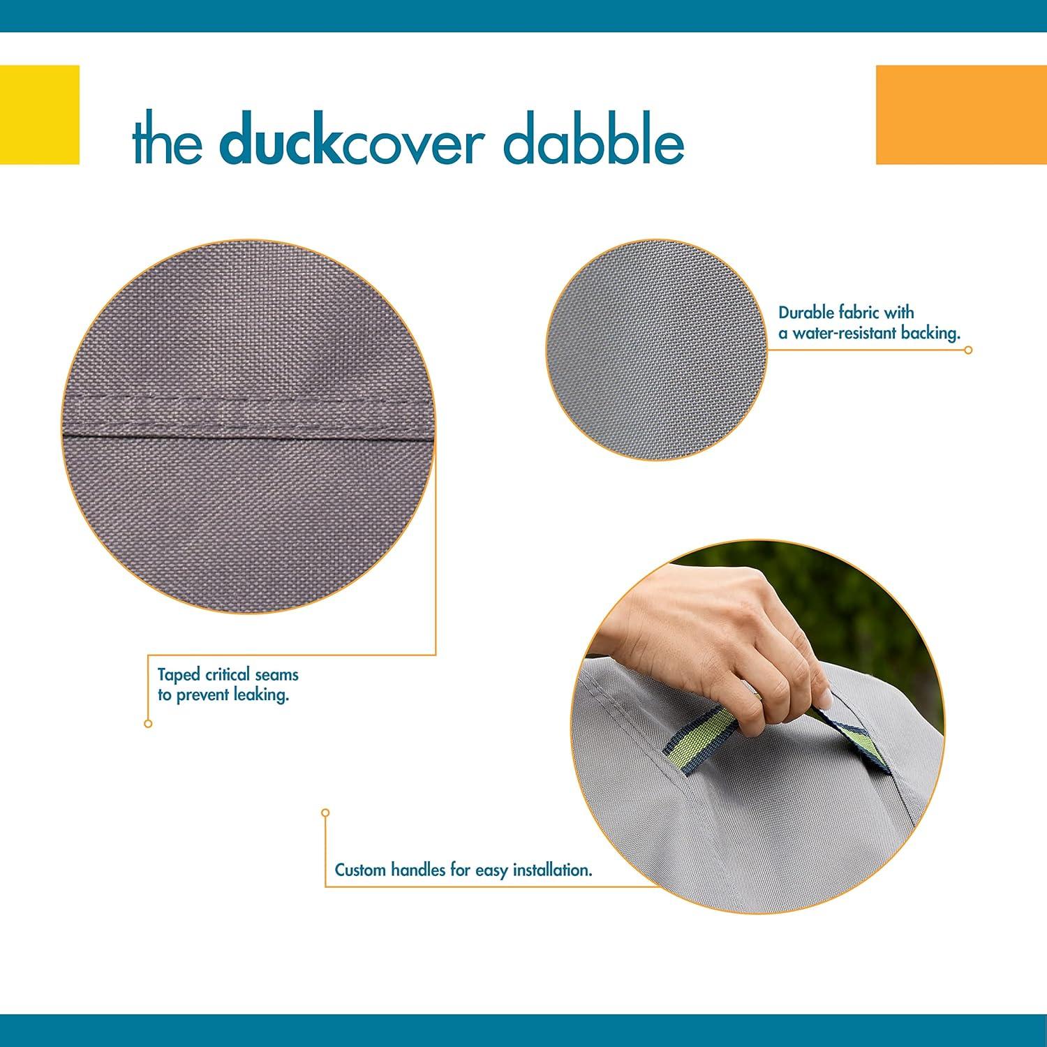 Duck Covers Soteria Waterproof 108 Inch Round Patio Table with Chairs Cover