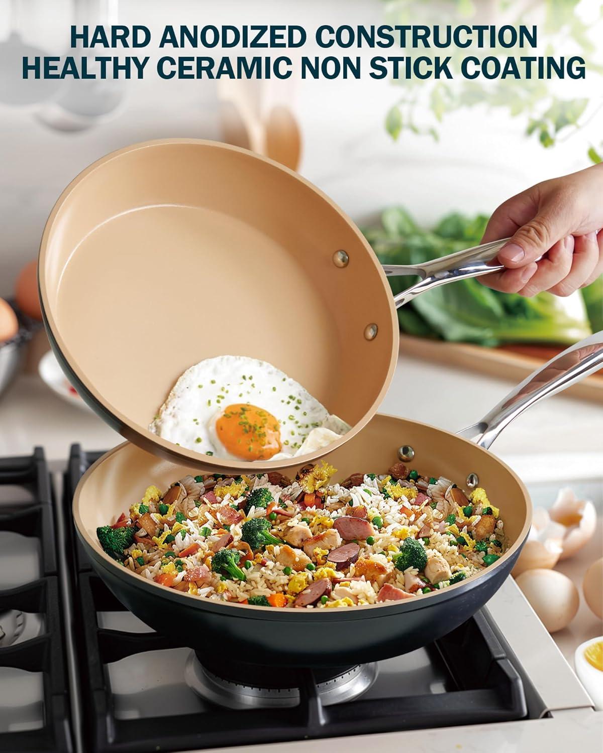 Cooks Standard Cooks Standard 11-inch  Black Nonstick Hard Anodized Fry Saute Omelet Pan