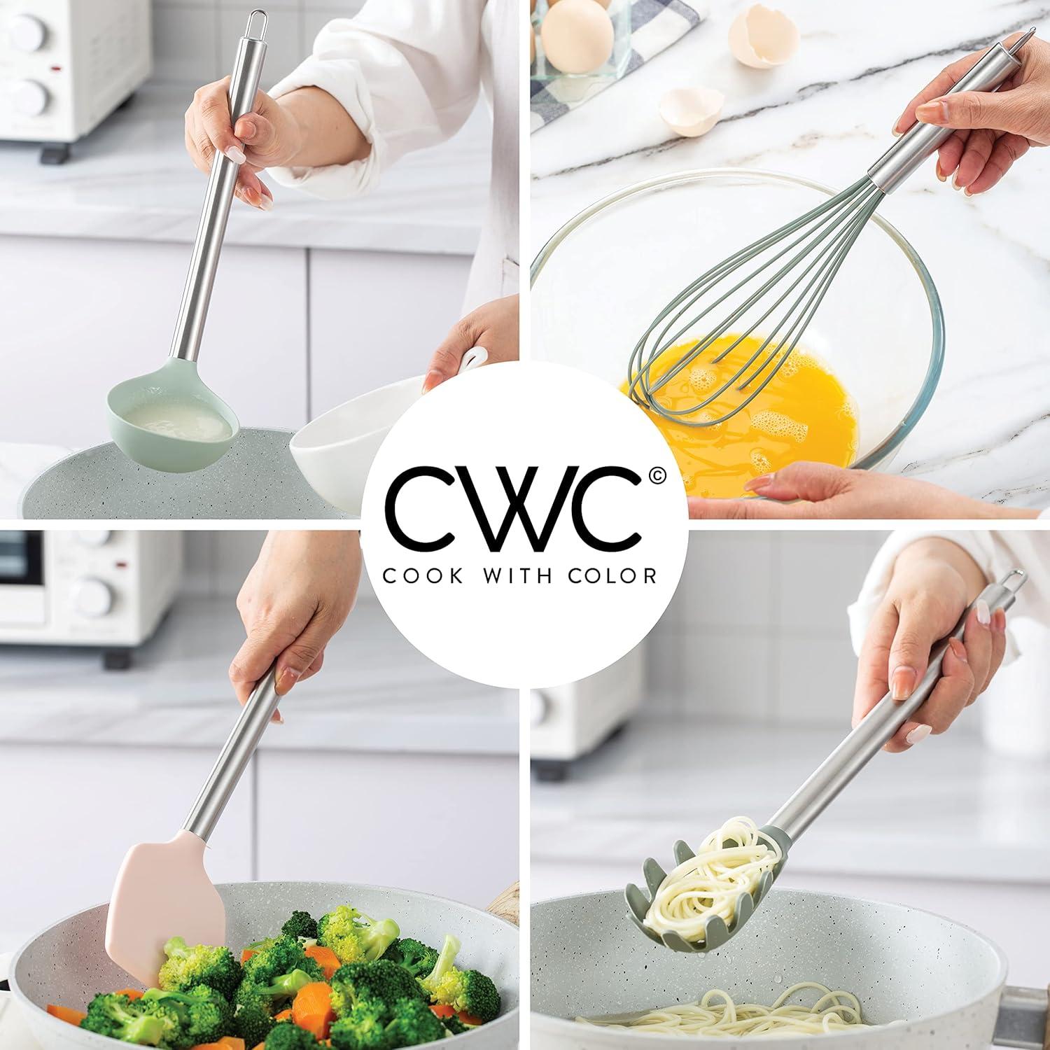 COOK WITH COLOR 10-Pc Cooking Utensils Set Kitchen Gadgets & Essentials, Mint