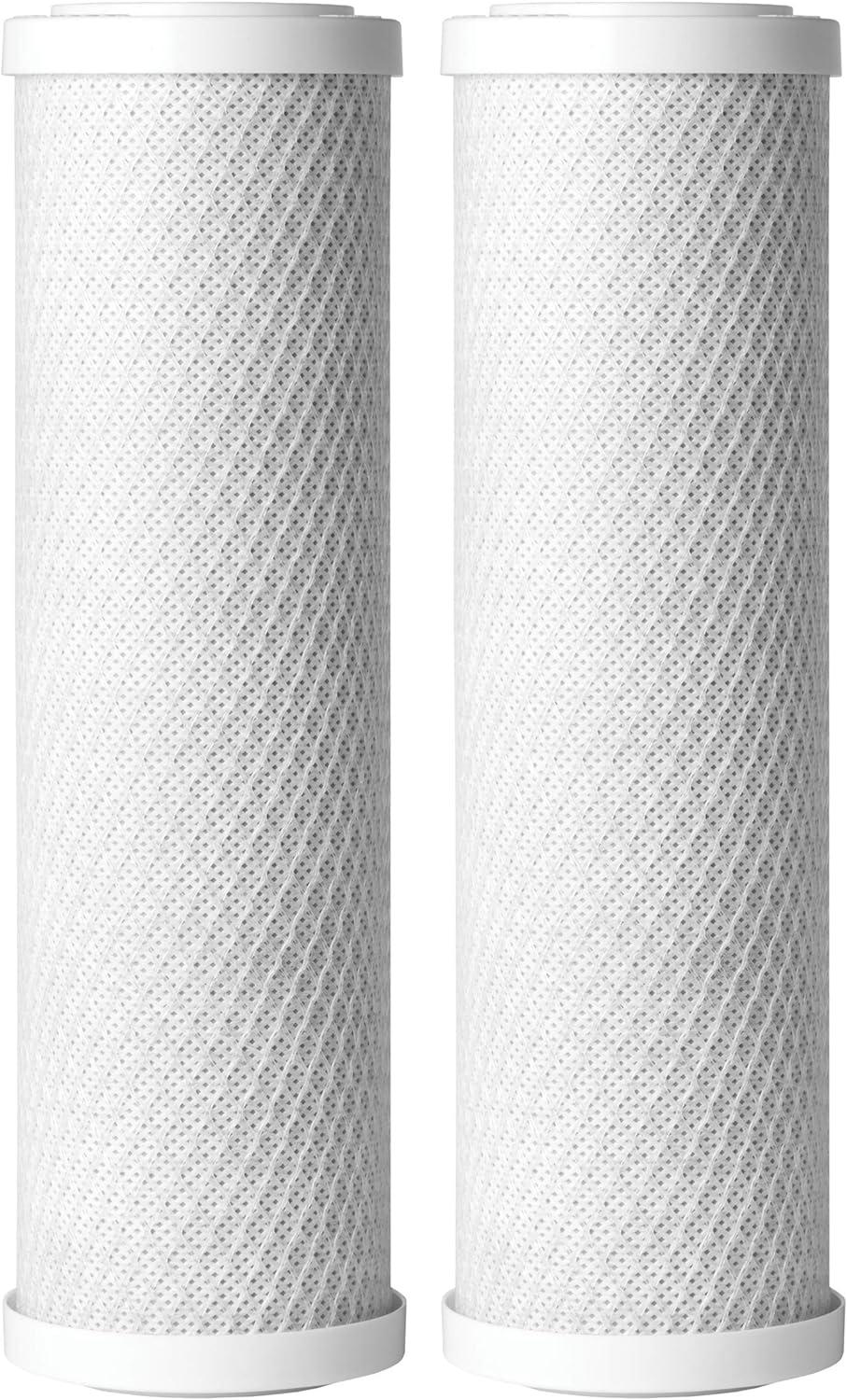 10" White Carbon Block Sediment Water Filter Cartridge - 2 Pack