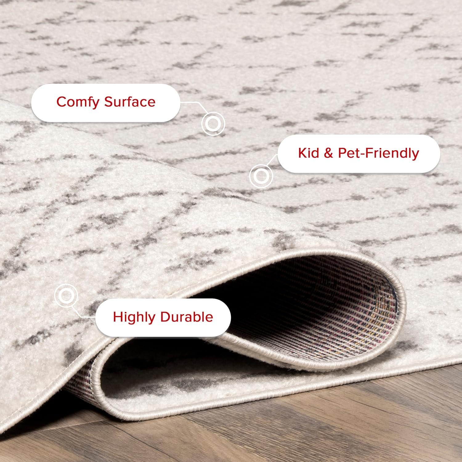 nuLOOM Moroccan Blythe Grey 3' x 5' Transitional Area Rug