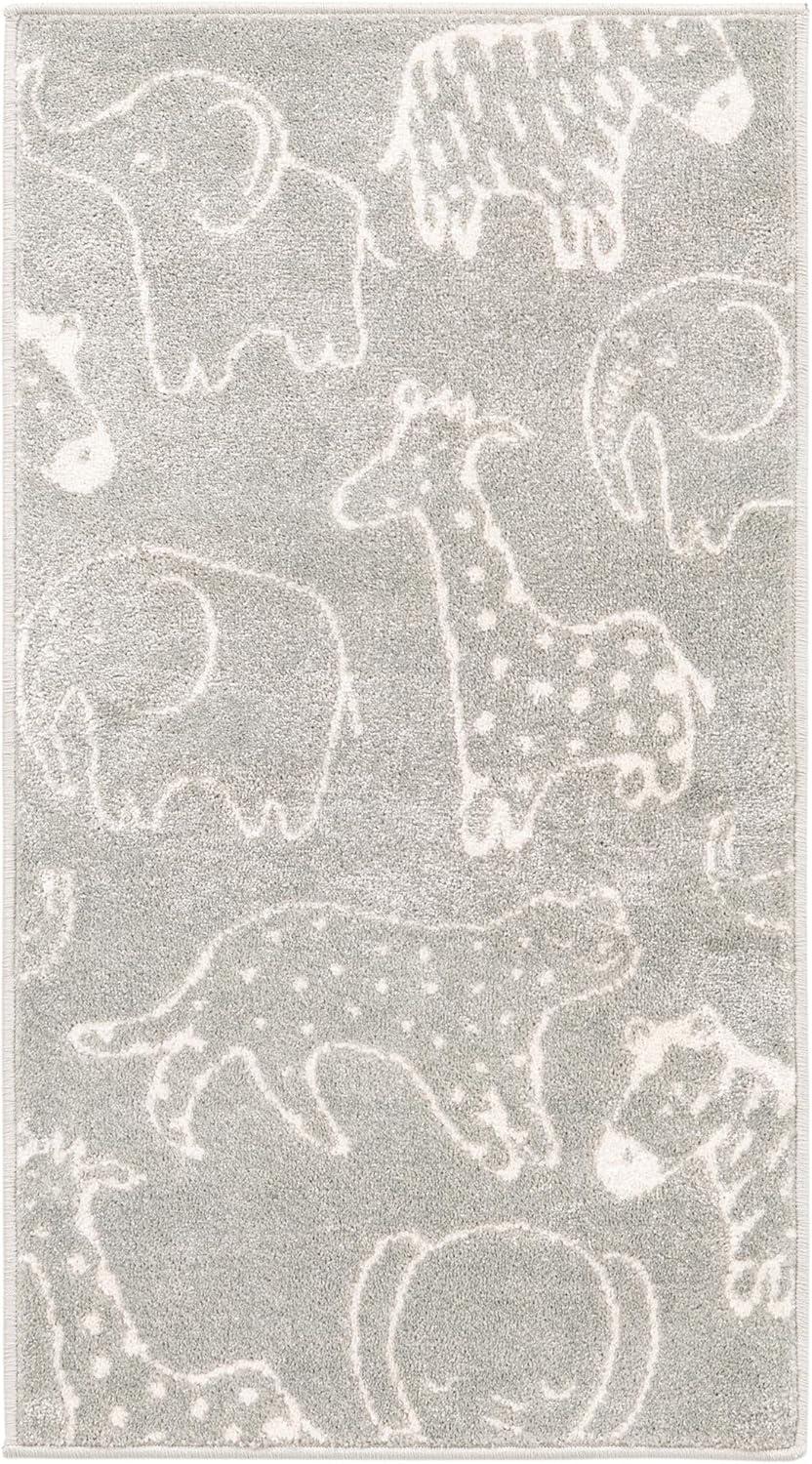 Whimsy Safari Animals Kid Rug