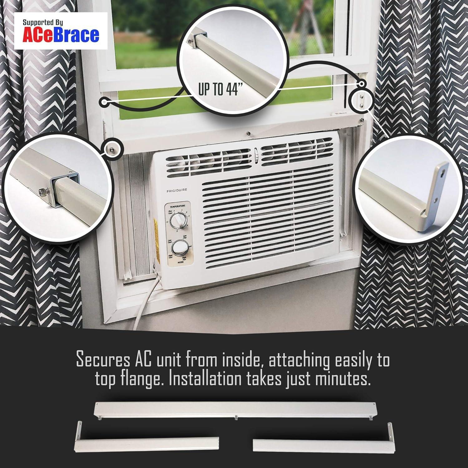 Werqueid Air Conditioner Support for most window Air Conditioners - Universal Window Bracket- Air Conditioner Support - Window Guard and Air Conditioner Support. Fits in most windows.