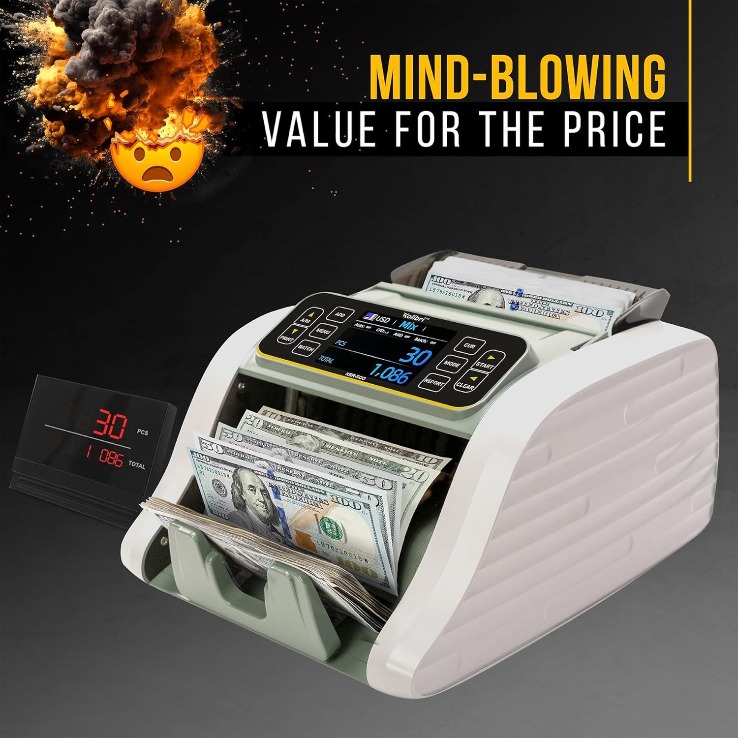 KOLIBRI KBR-500 Money Counter Machine with Mixed Denomination