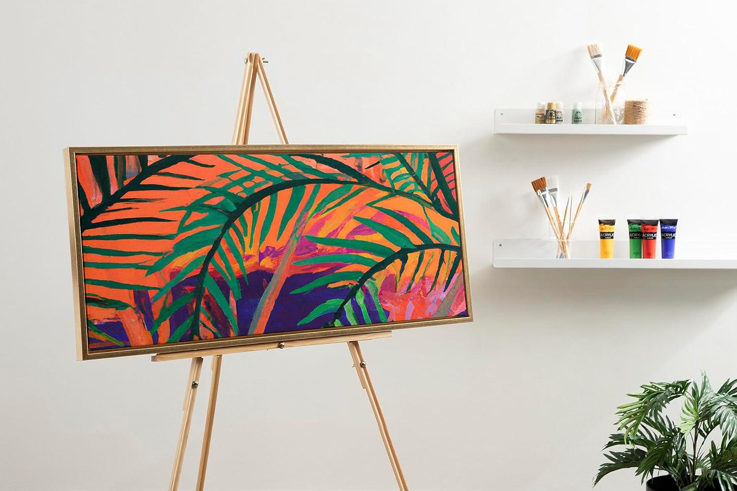 Kate and Laurel Sylvie Blank Framed Canvas 18x40