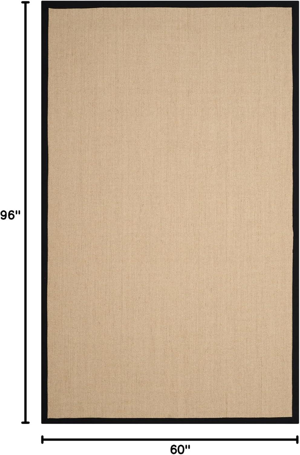 Natural Fiber NF131 Power Loomed Indoor Area Rug - Beige/Black - 5'x8' - Safavieh.