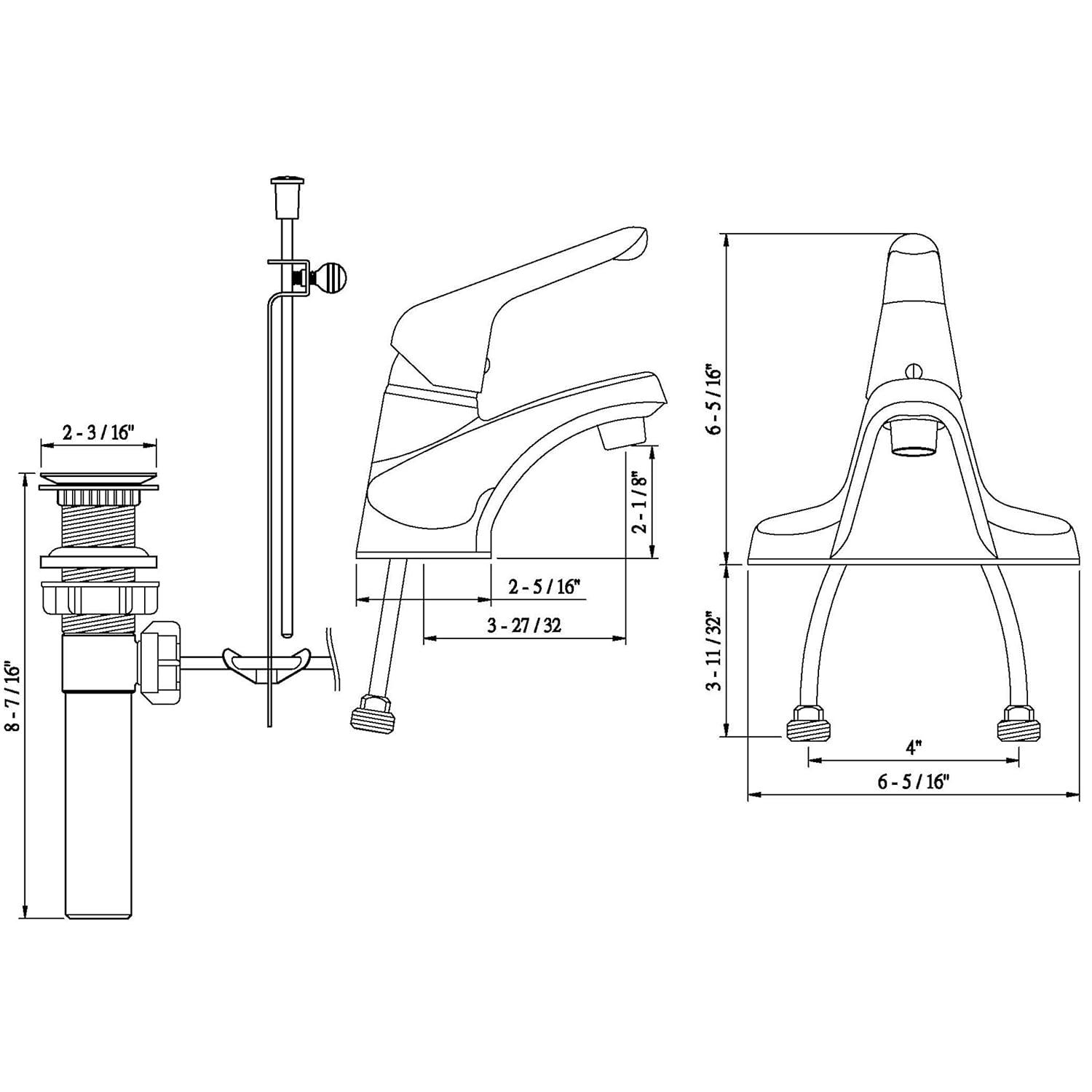 Laguna Brass Centerset Single-handle Bathroom Faucet with Drain Assembly 2040EBN