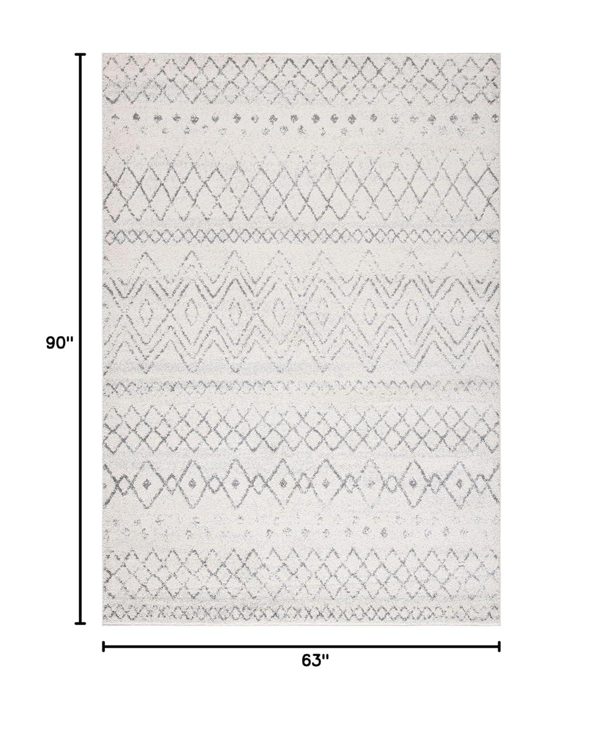 Madison 700 MAD798 Power Loomed Indoor Area Rug - Ivory/Charcoal - 5'3"x7'6" - Safavieh