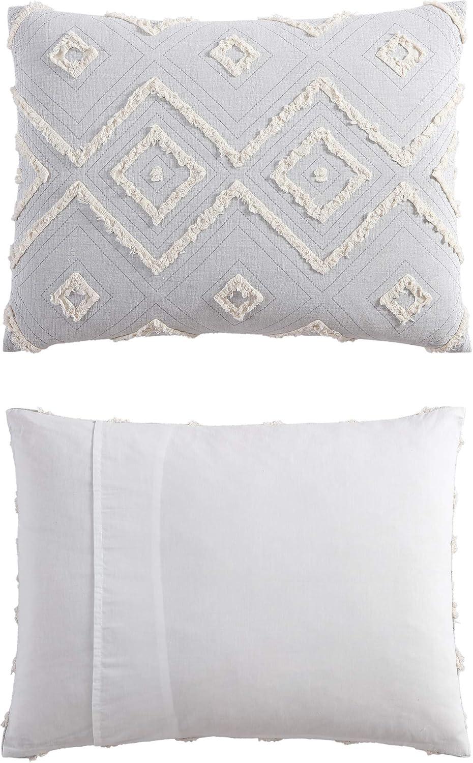 Rukai 100% Cotton Diamond Clip Jacquard 3D Fringe Texture 5-Piece Comforter Set