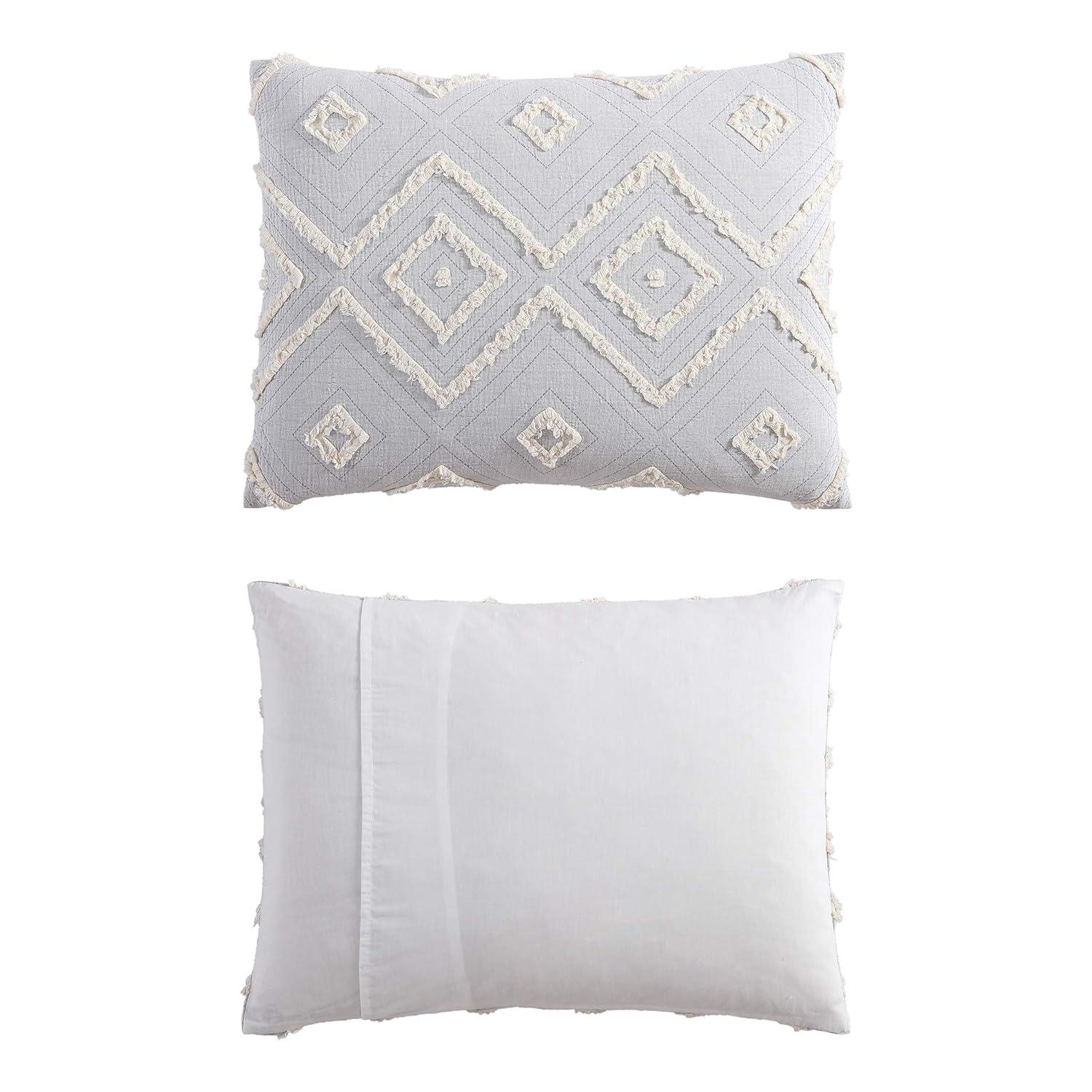 Rukai 100% Cotton Diamond Clip Jacquard 3D Fringe Texture 5-Piece Comforter Set