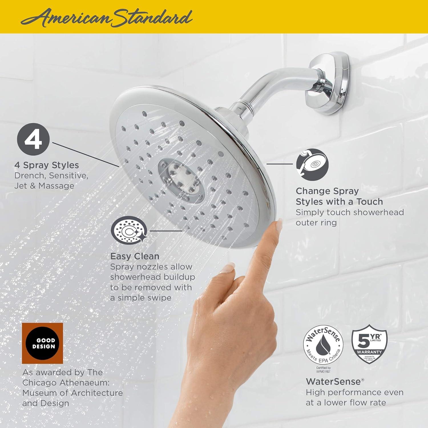 American Standard Spectra+ Touch 4-Function Shower Head 1.8 GPM in Brushed Nickel