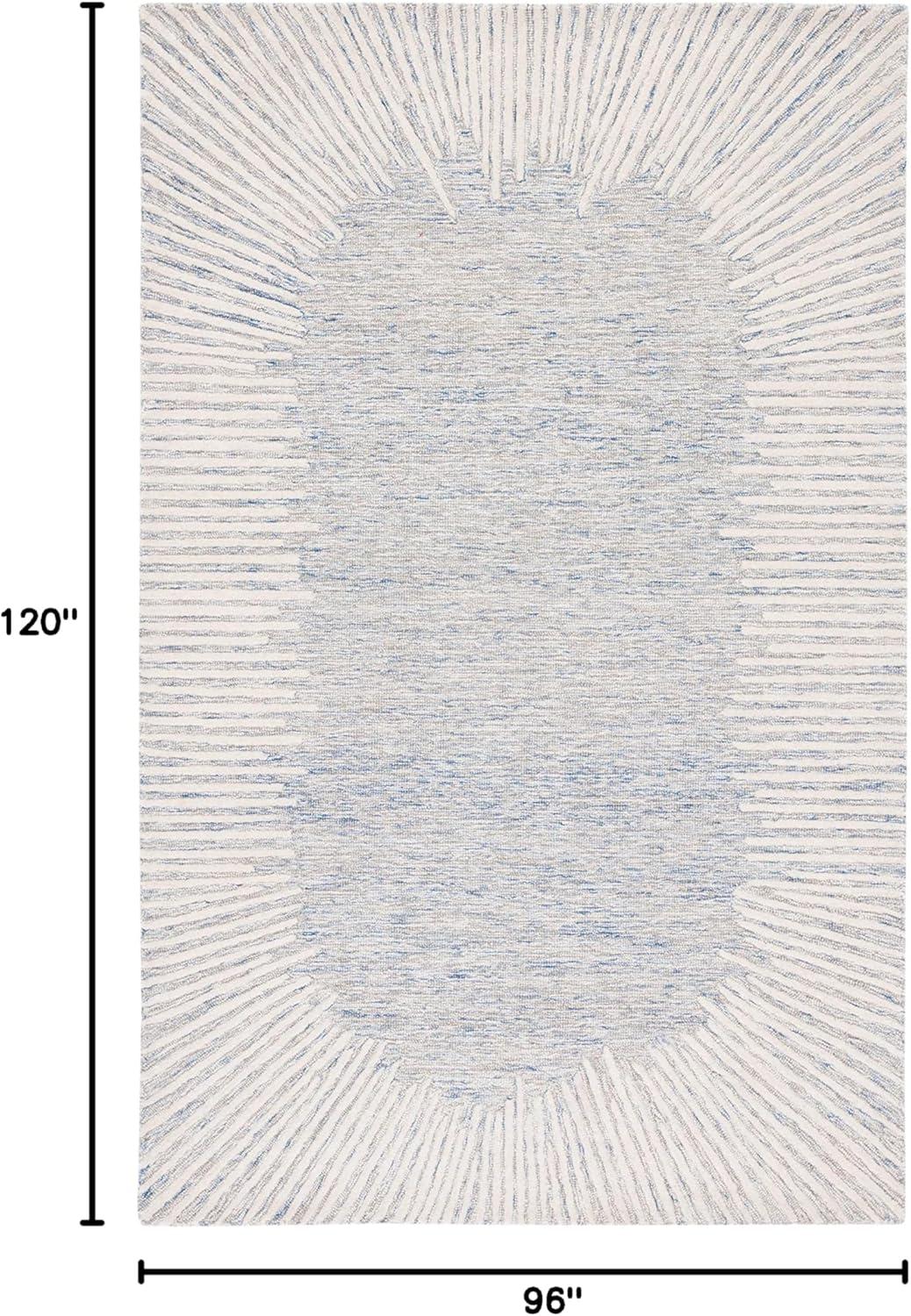Abstract ABT478 Hand Tufted Area Rug - Blue/Ivory - 8'x10' - Safavieh .