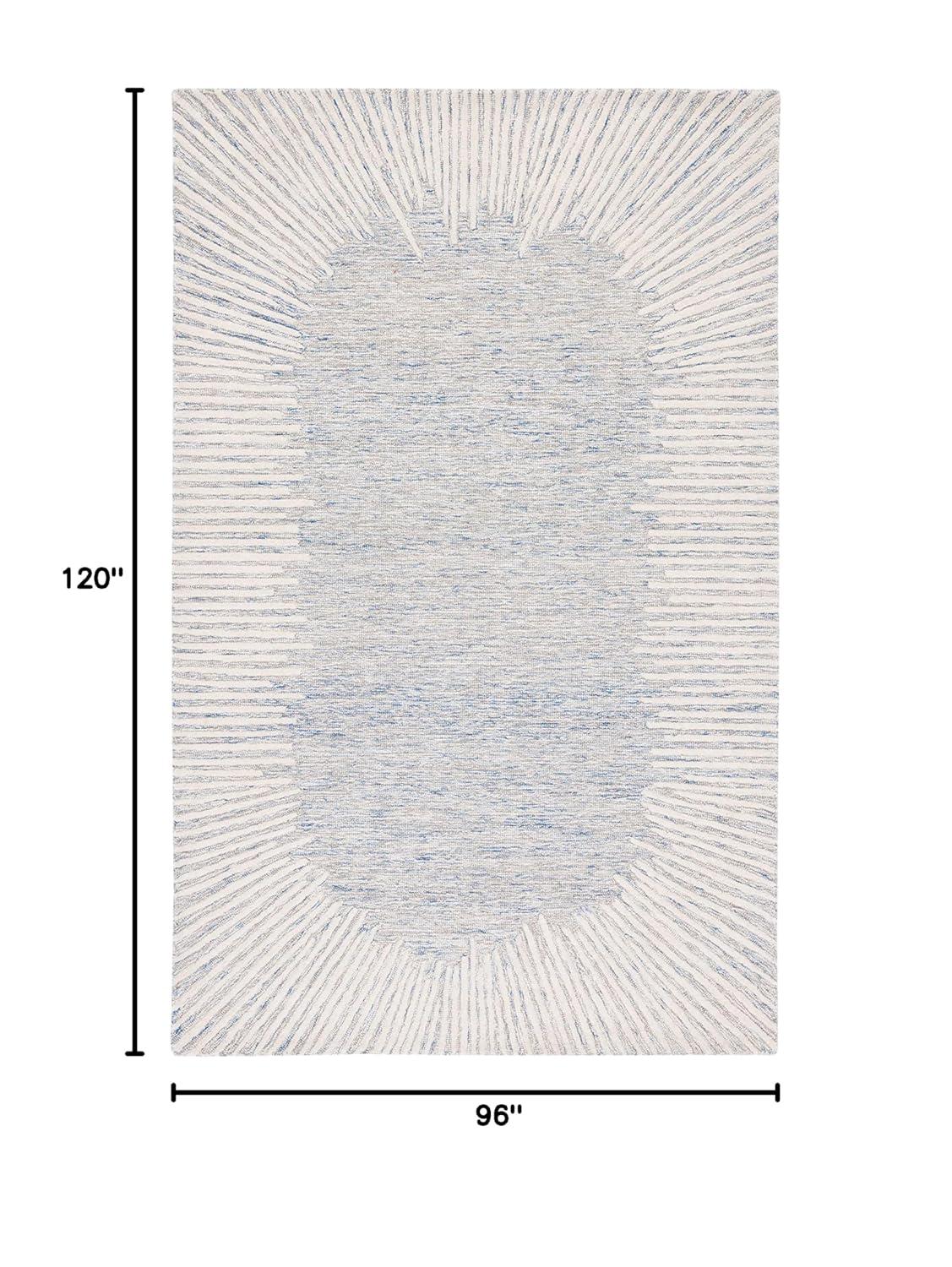 Abstract ABT478 Hand Tufted Area Rug - Blue/Ivory - 8'x10' - Safavieh .