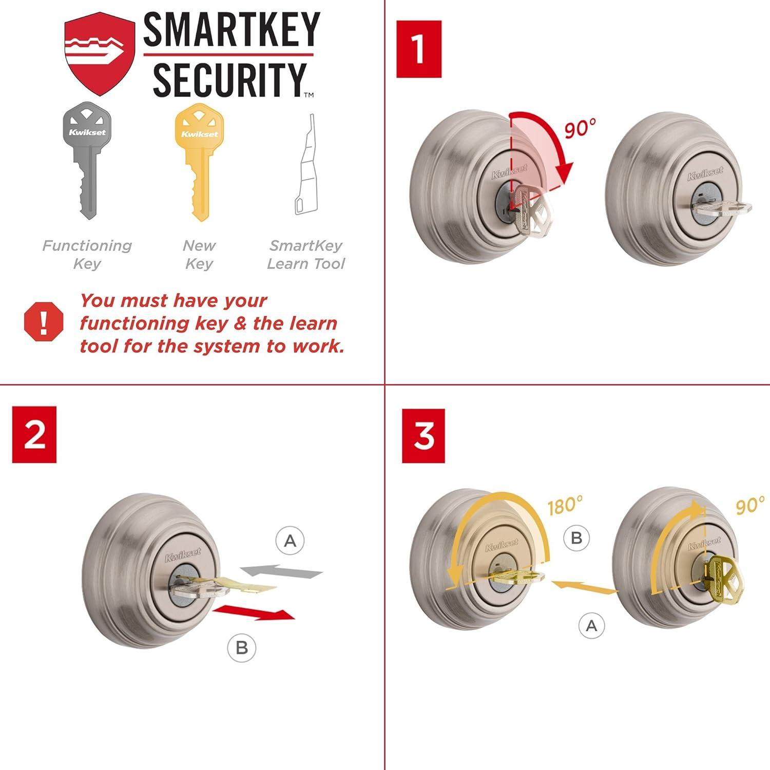 Kwikset Handleset with Deadbolt and Door Two Piece and Rosette