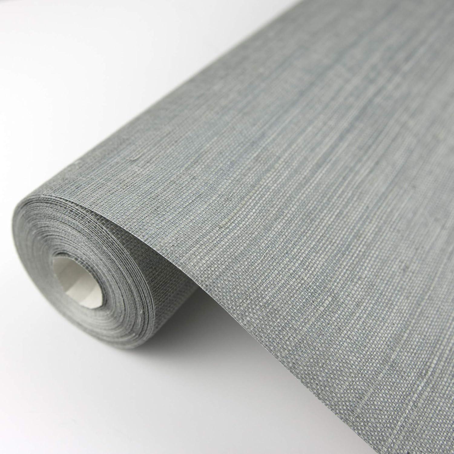 Kenneth James 2732-80014 Zhejiang Grasscloth Wallpaper Aquamarine