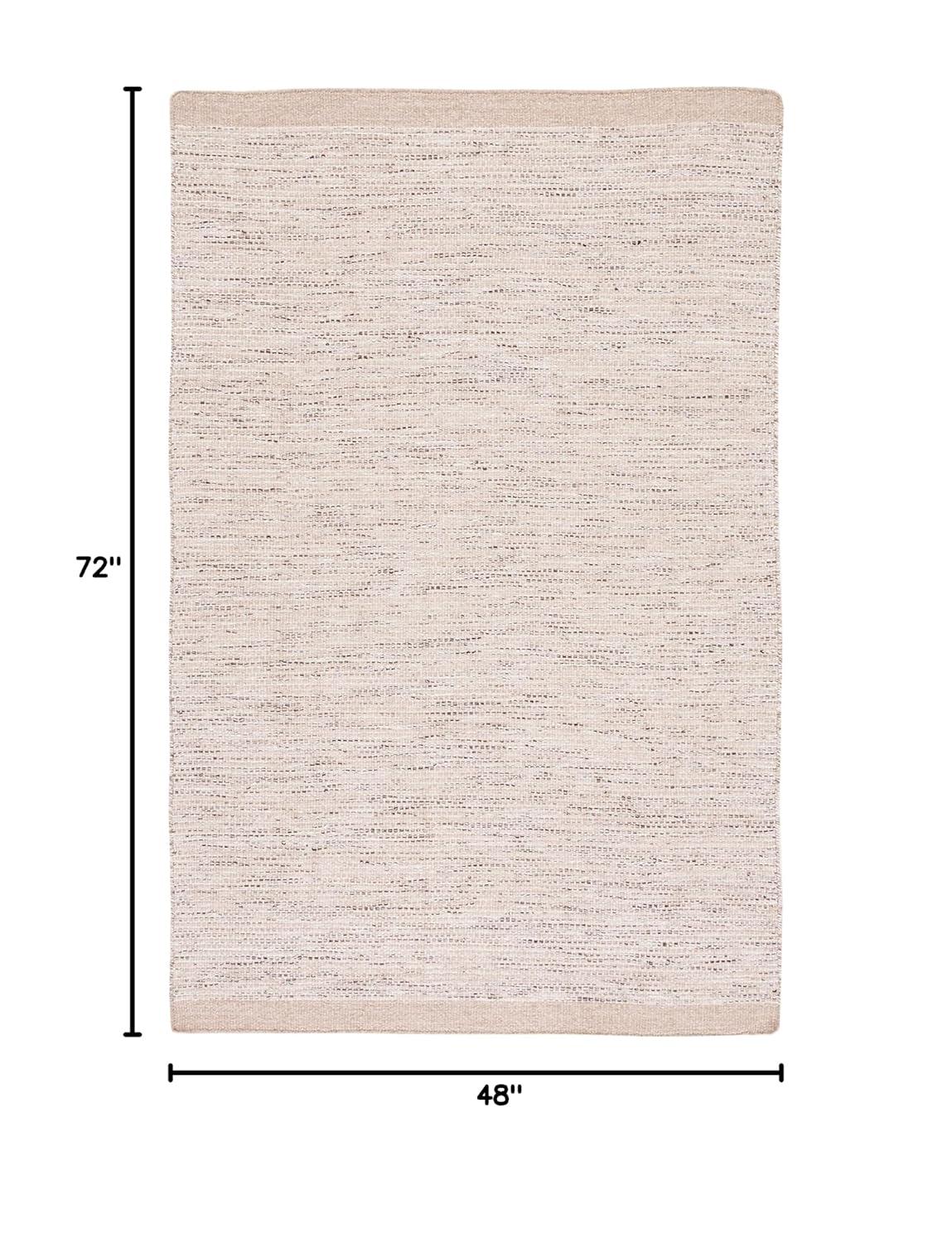 Vermont VRM807 Hand Woven Indoor Area Rug - Beige/Ivory - 4'x6' - Safavieh