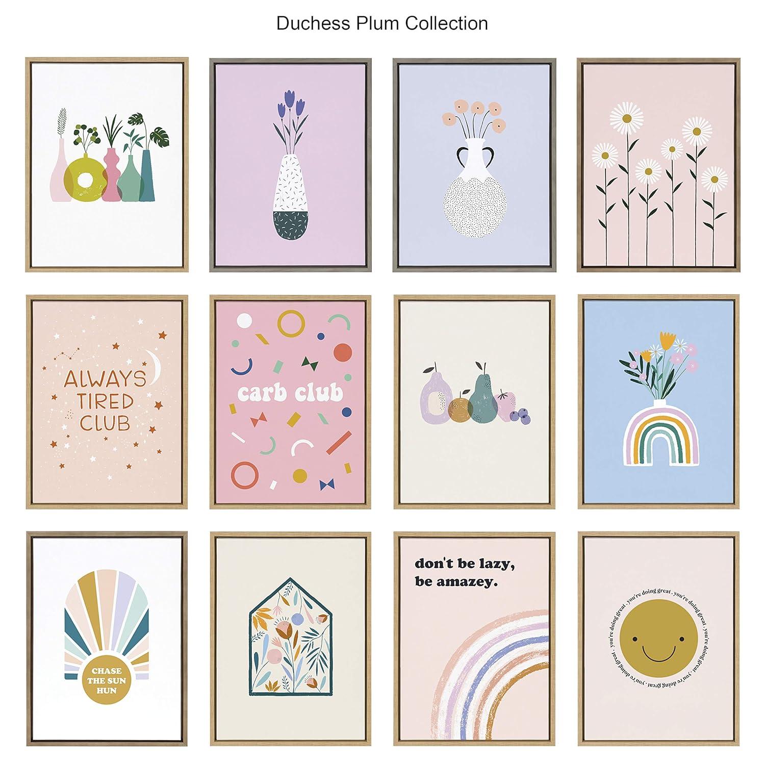 Kate and Laurel " Happy Flowers " by Duchess Plum (Aislinn Simmonds) Painting Print