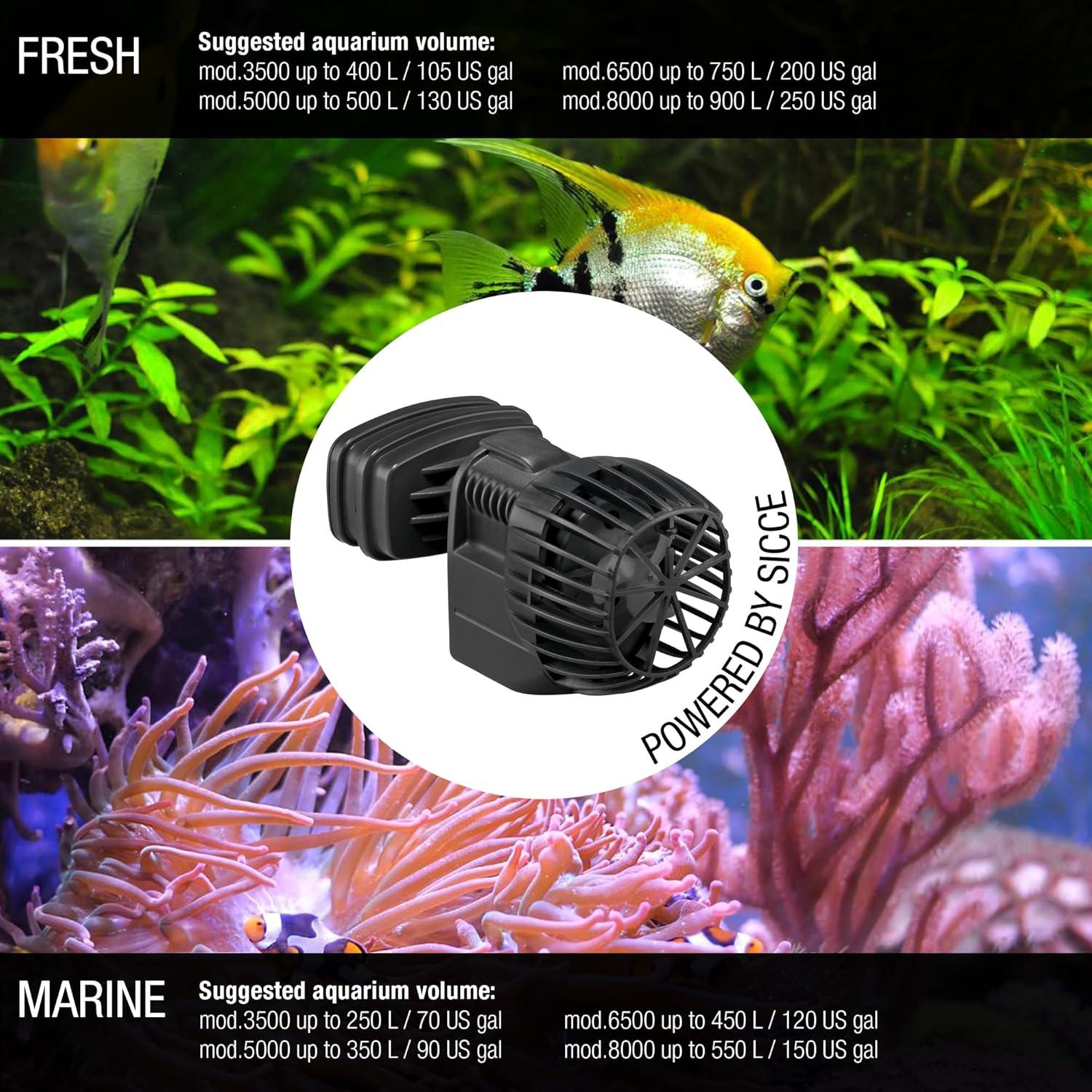 Sicce USA 010528 1320 GPH Aquarium Circulation Powerhead Wavemaker Pump
