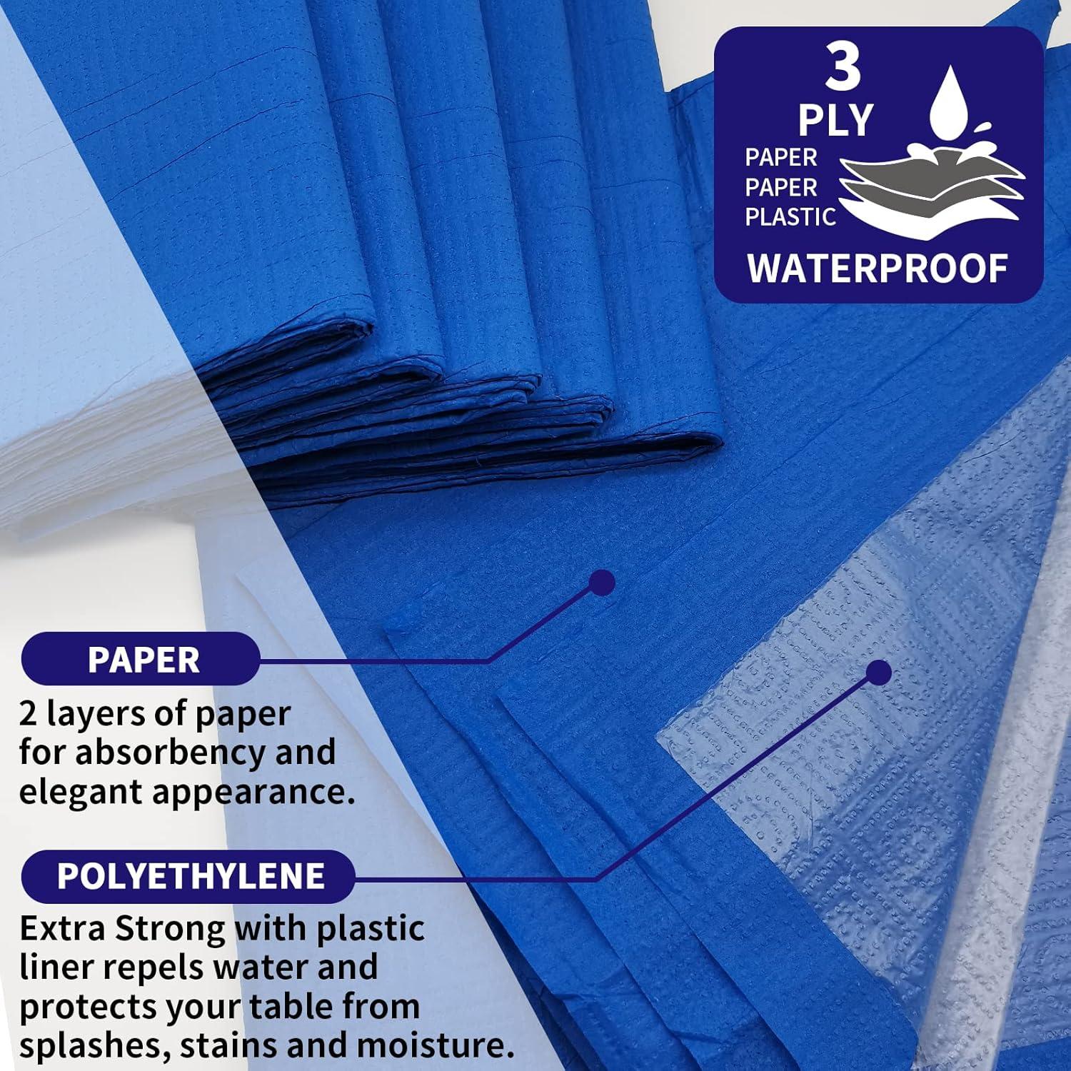 6 Pack Plastic Royal Blue Tablecloth for Parties, Rectangular Table Decorations, 54 x 108 Inches, Disposable Table Cover for Birthday, Graduation Party Supplies