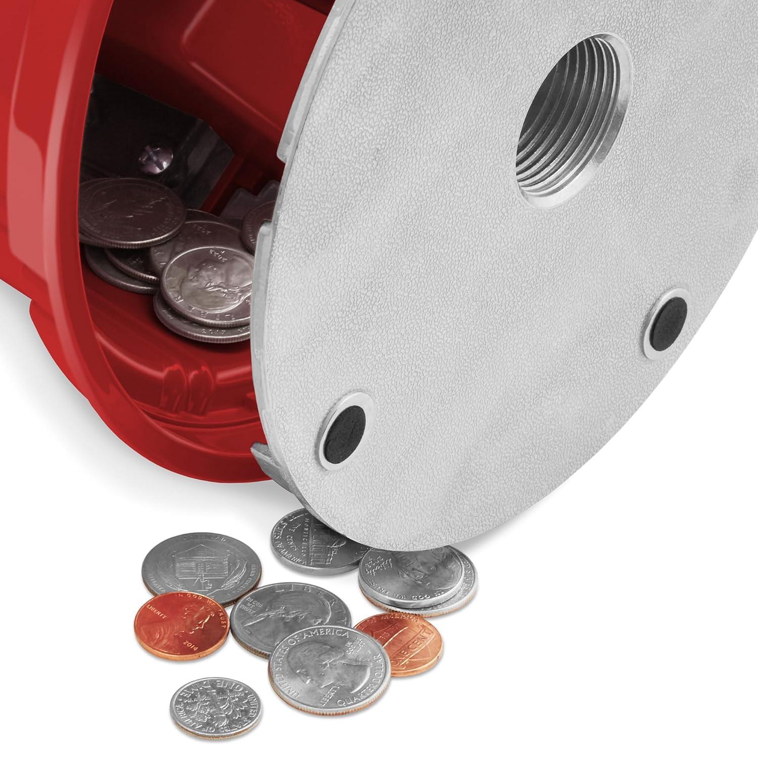 Olde Midway 15" Gumball Machine with Stand Coin Bank - Red, Vintage-Style Bubble Gum Candy Dispenser