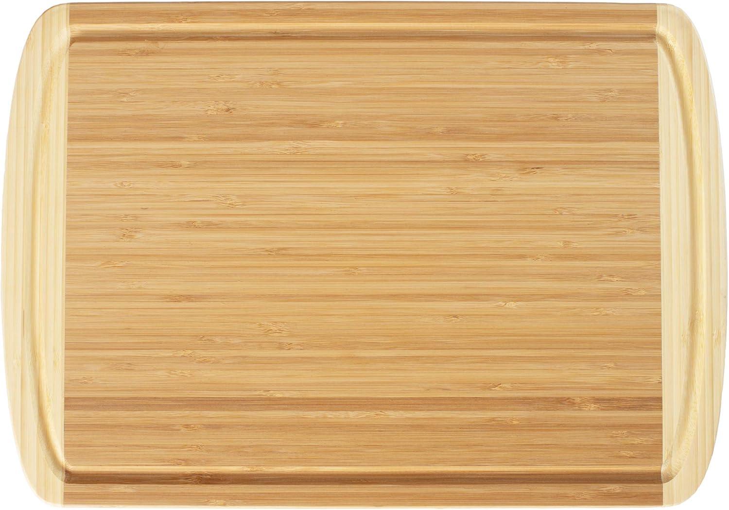 Reversible Bamboo Carving and Baking Board with Juice Grooves