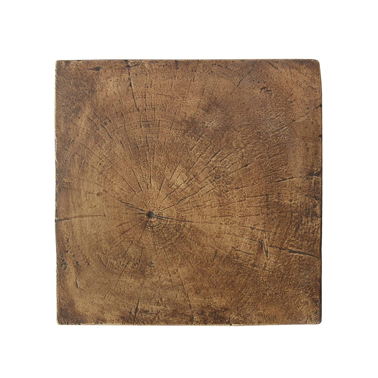 Christopher Knight Home Tess Indoor/Outdoor Geometric Lightweight Concrete Accent Table, Natural Brown