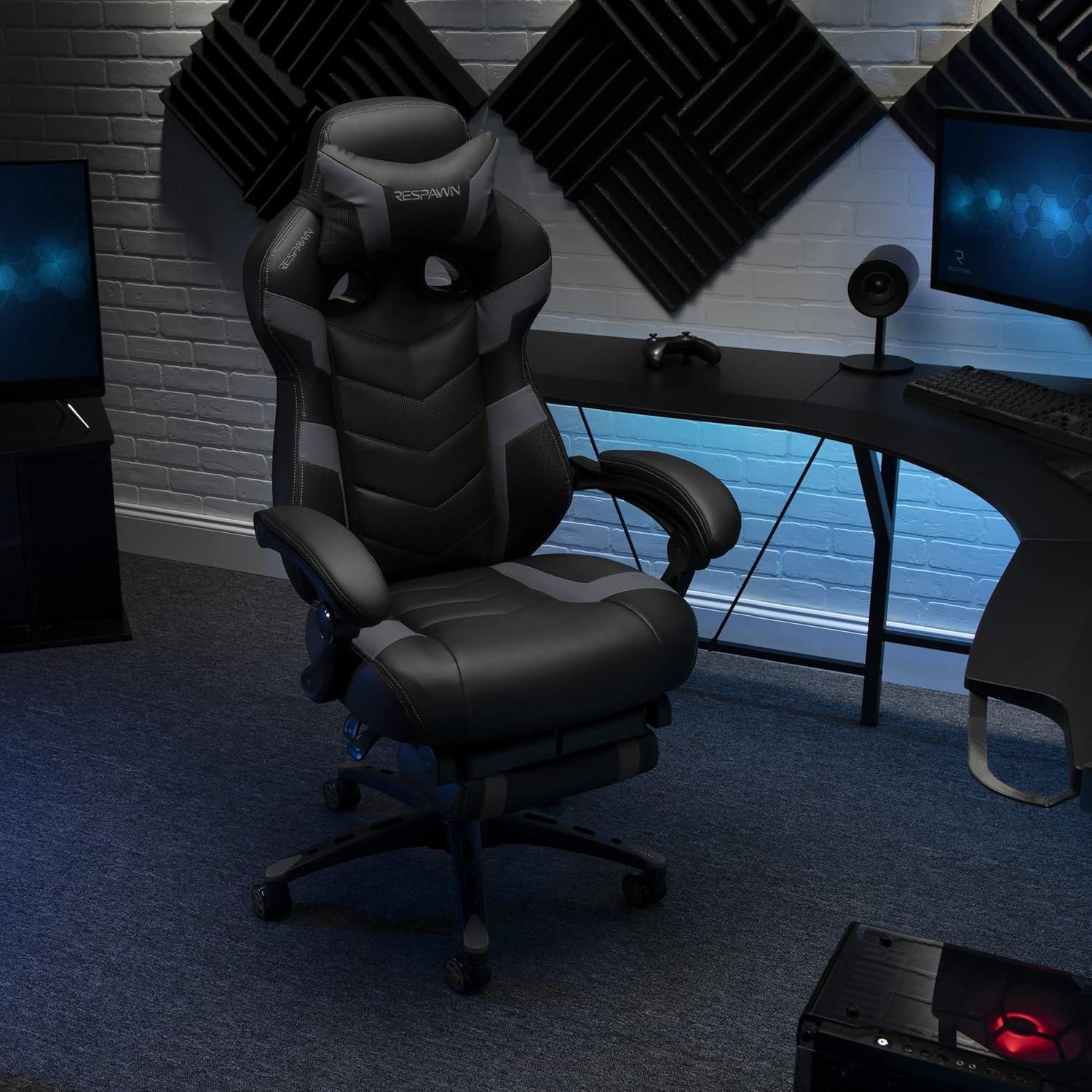 Respawn RESPAWN 110 Pro Gaming Chair - Gaming Chair with Footrest, Reclining Gaming Chair, Video Gaming Computer Desk Chair, Adjustable Desk Chair, Gaming Chairs For Adults With Headrest Pillow