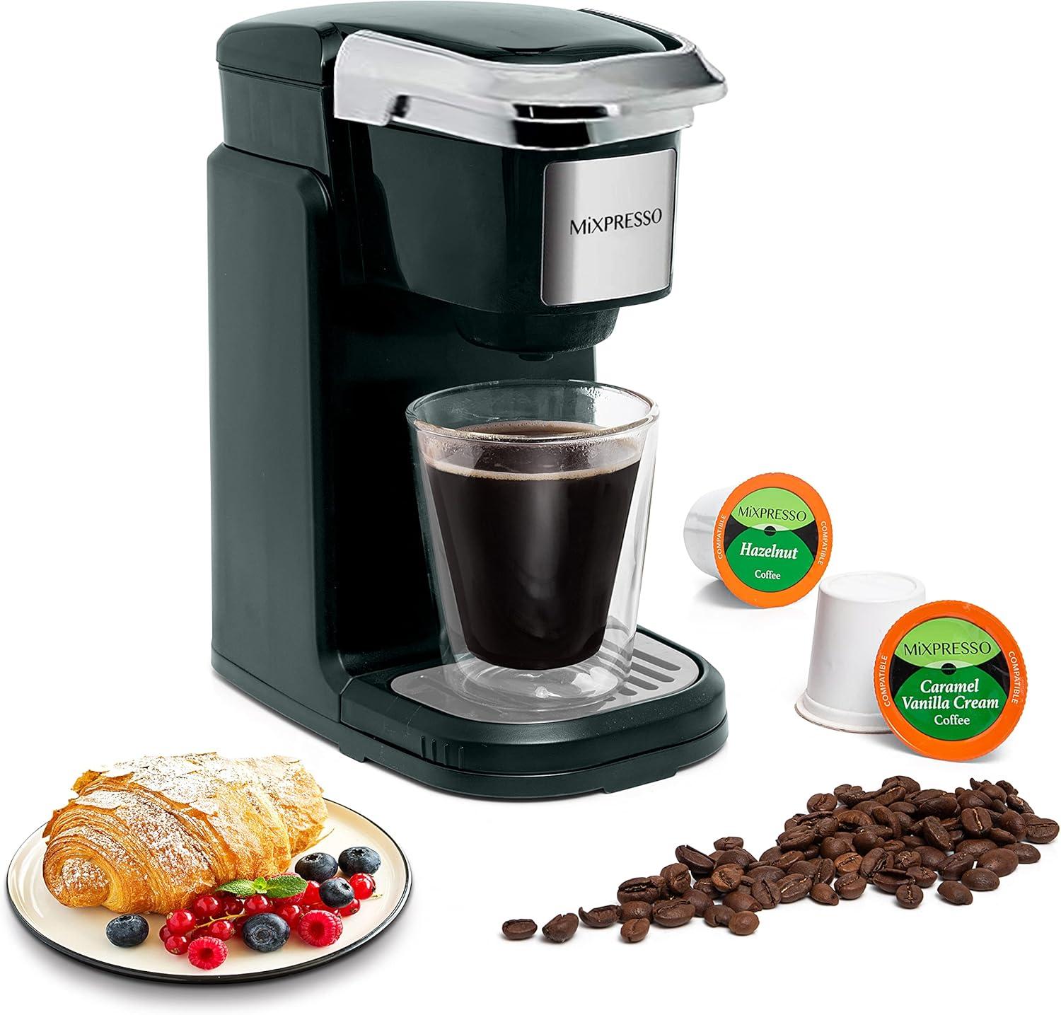 Programmable Black Single Serve Pod Coffee Maker