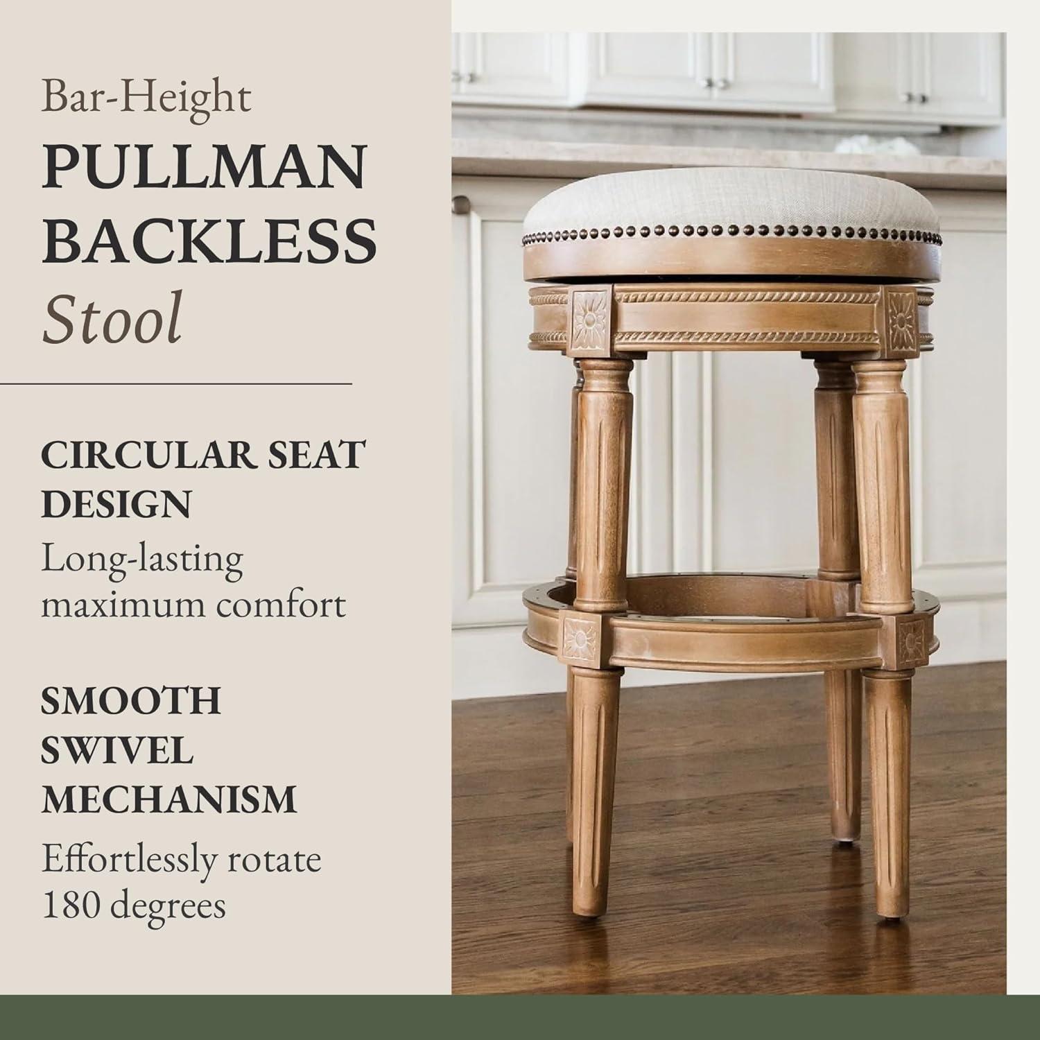 Maven Lane Maven Lane Pullman Backless Stool with Fabric Upholstery