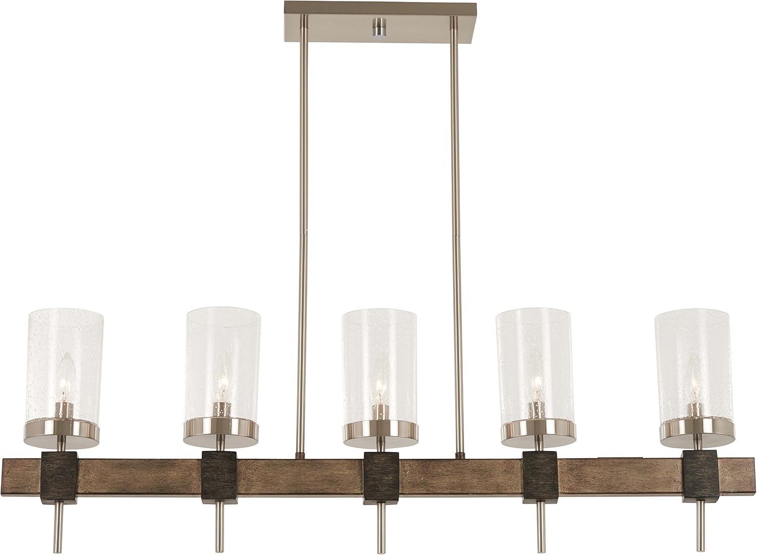 Minka Lavery Bridlewood 40" Wide Gray and Nickel Kitchen Island Light Pendant