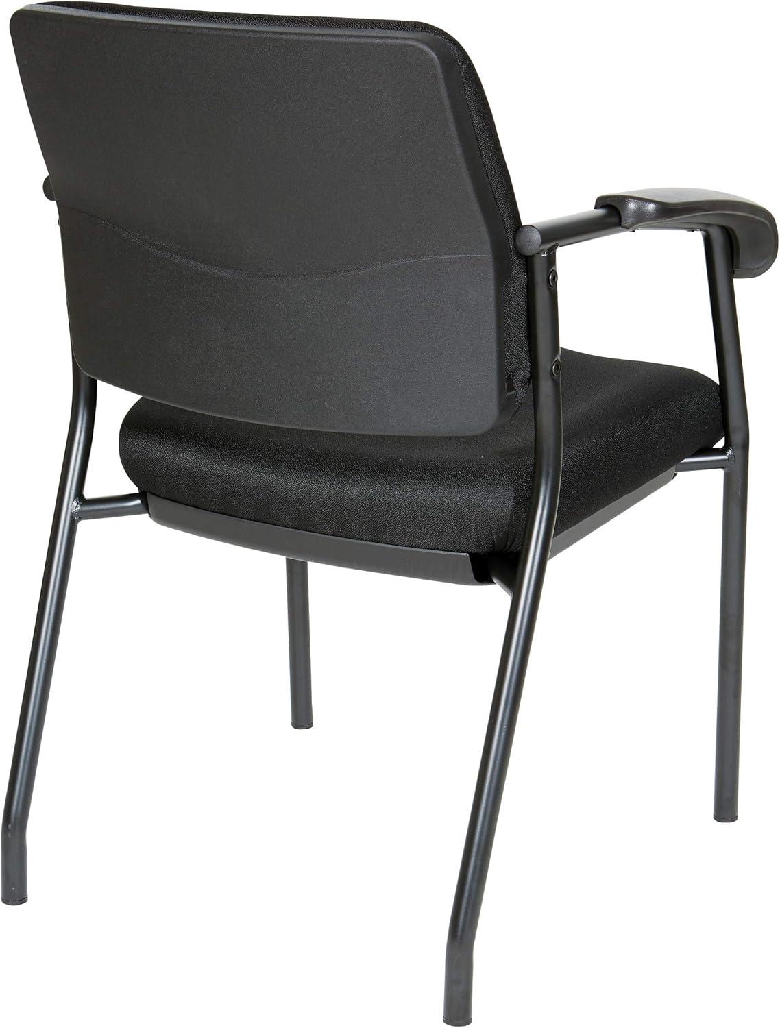 Office Star Products Visitor’s Chair Black Frame Padded Arms