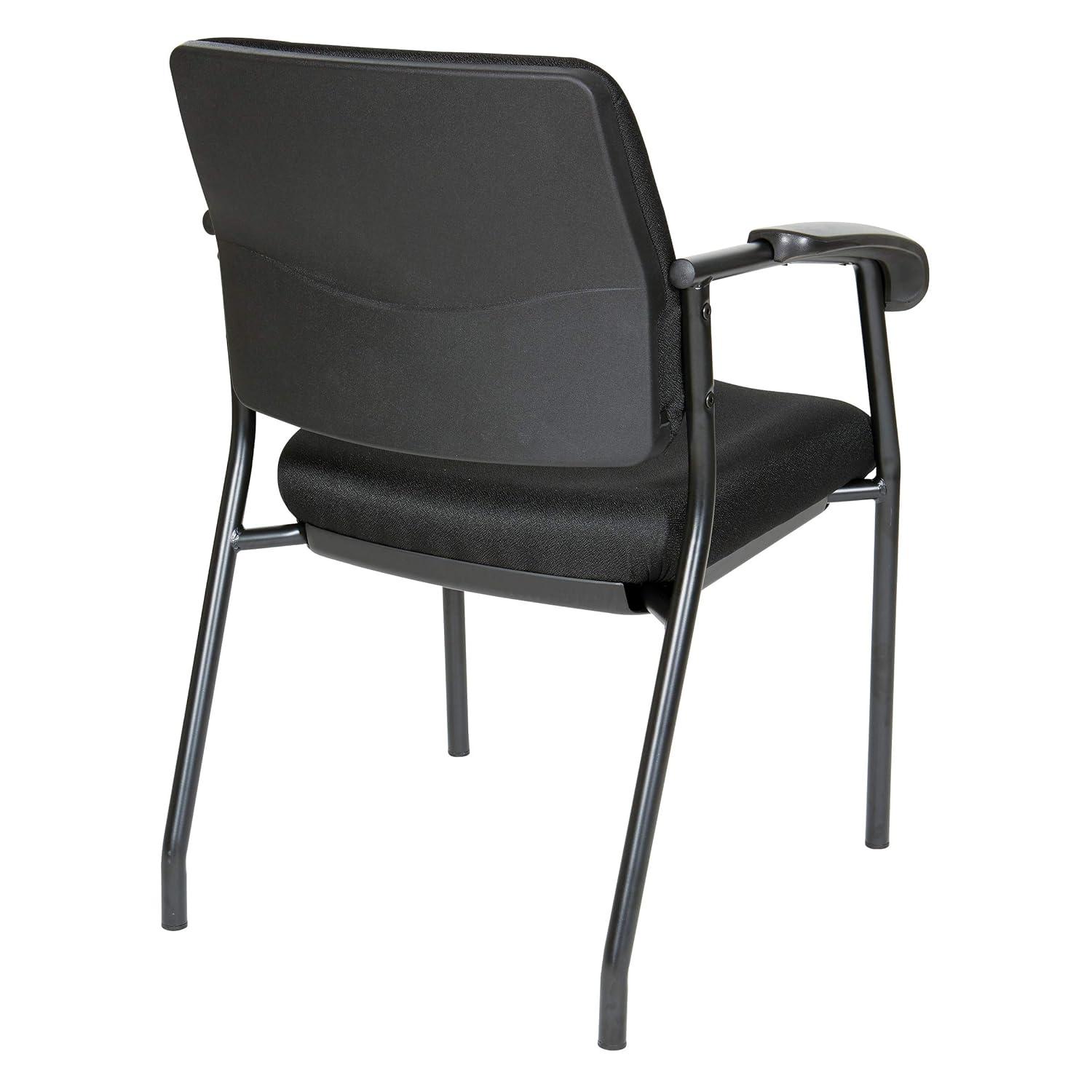 Office Star Products Visitor’s Chair Black Frame Padded Arms