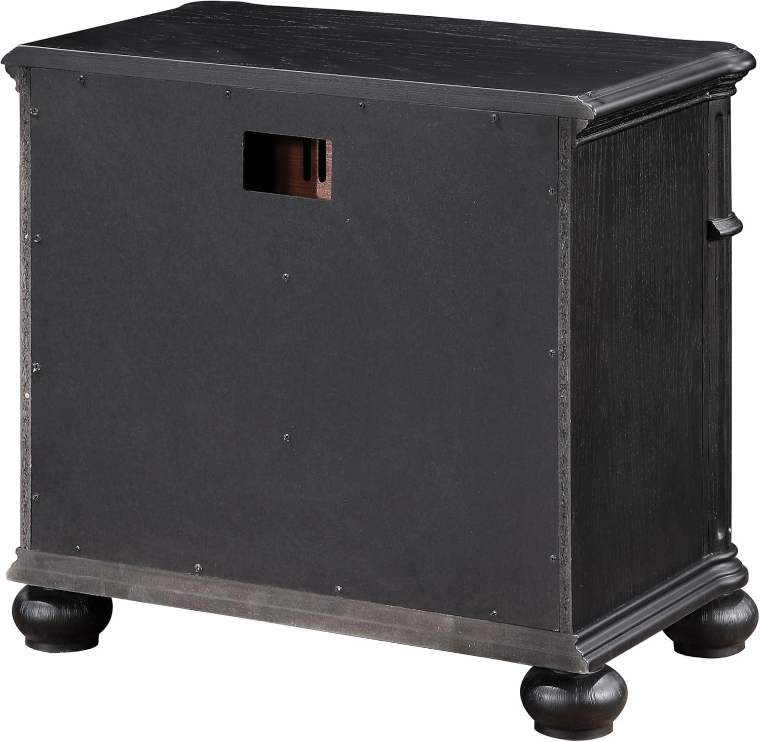 Coaster Celina Traditional 3-drawer Wood Nightstand Bedside Table Black