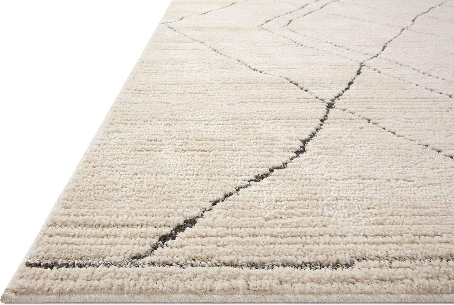 Loloi II Fabian Ivory / Charcoal 2'-7" x 7'-6" Area Rug