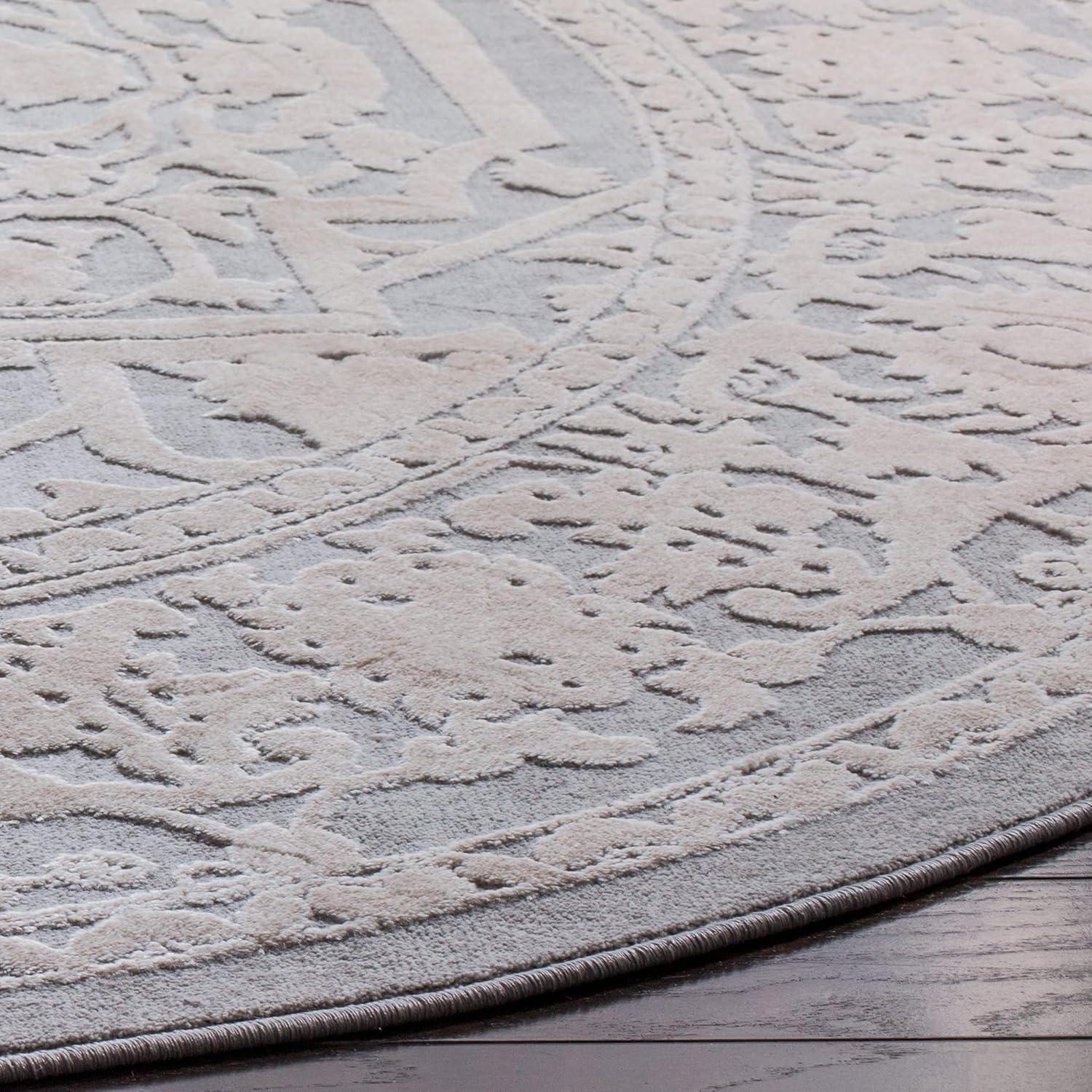 Reflection RFT665 Power Loomed Indoor Area Rug - 11'x15' - Light Grey/Cream - Safavieh