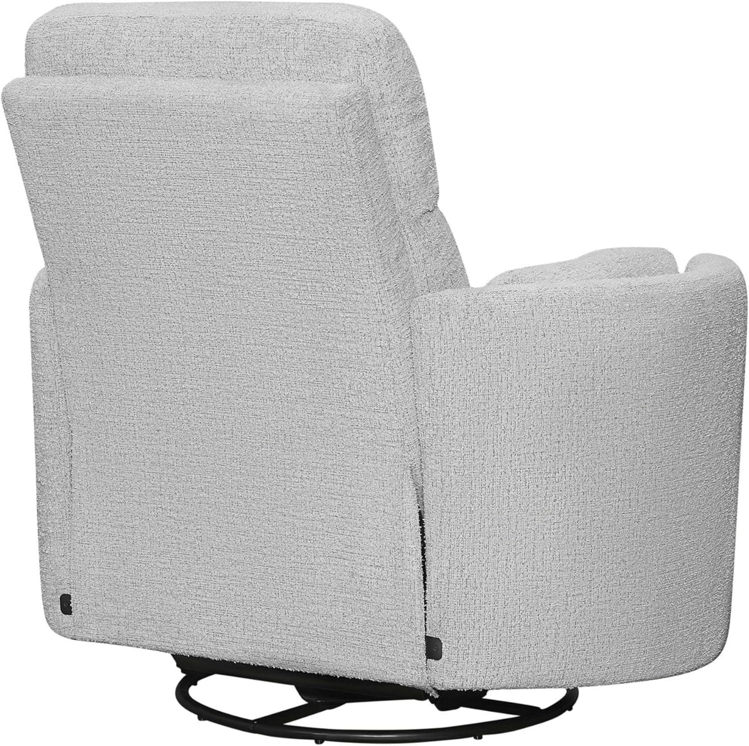 Florence Heron Leather Swivel Wood Recliner