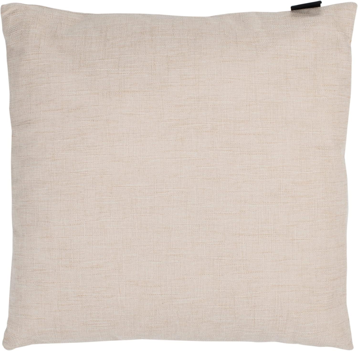 Cream and Gold Embroidered Square Accent Pillow 18"