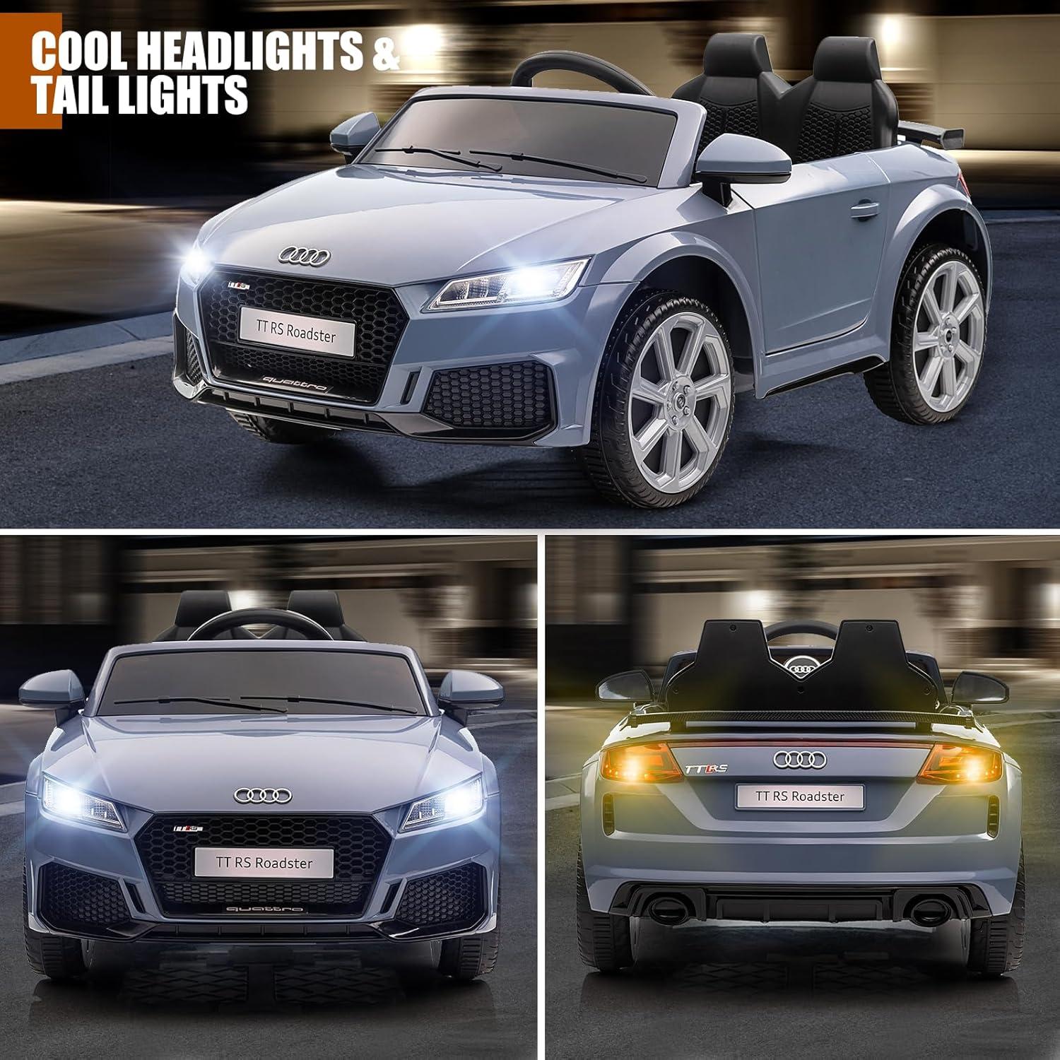 12V Licensed Audi TT RS Ride on Car, Electric Toy Car for Kids