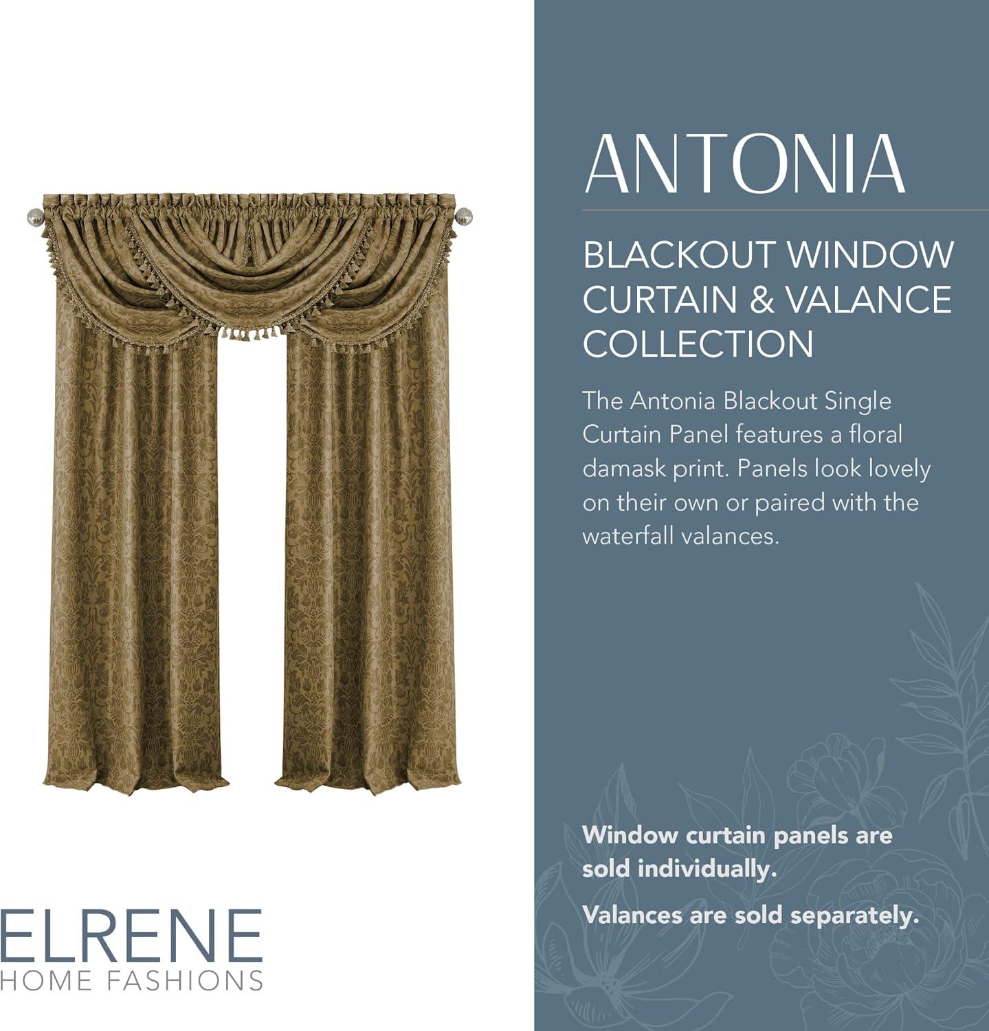 Antonia Blackout Window Curtain Panel - Elrene Home Fashions