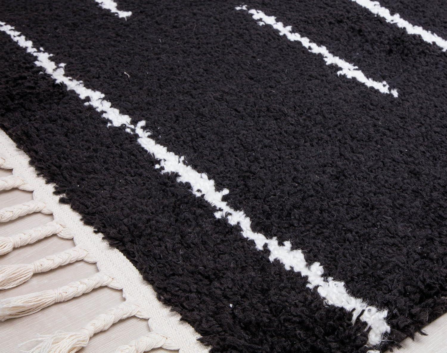 George Oliver Colletti Bennett Abstract Introspective Black Area Rug