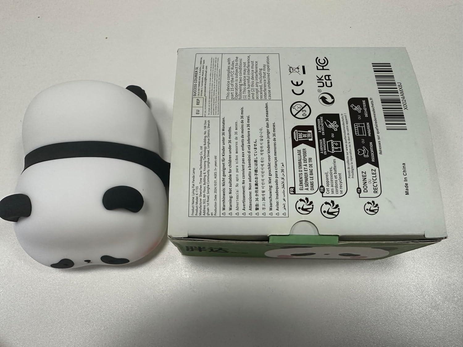 Cute Rechargeable Silicone Panda Night Light for Kids