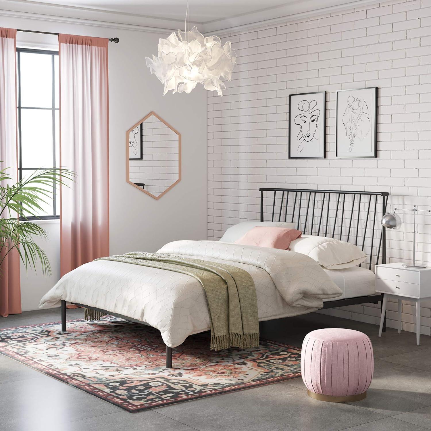 Adore Decor Adore Pleated Ottoman