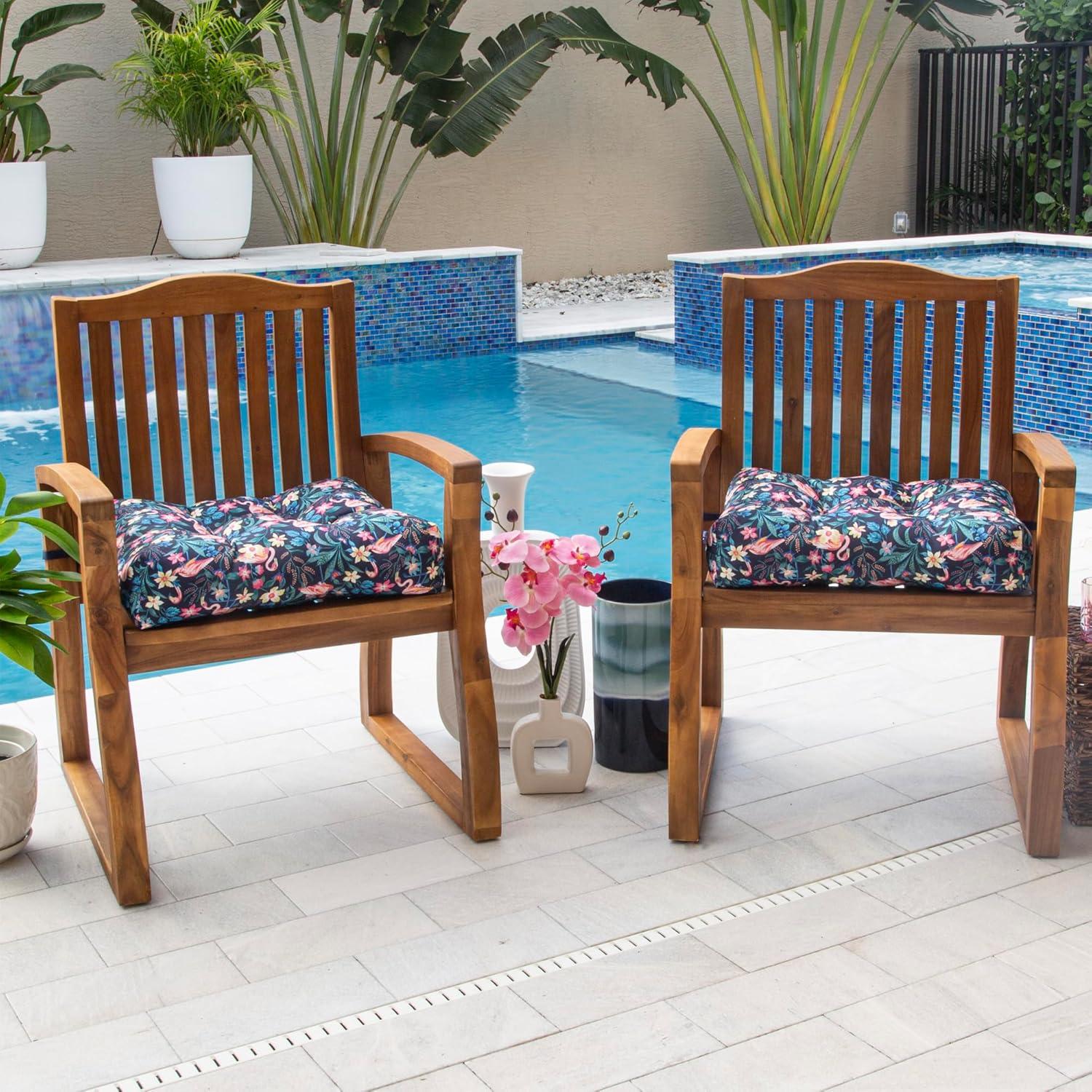 Vera Bradley Vera Bradley by Classic Accessories Water-Resistant Patio Chair Cushions (Set of 2)