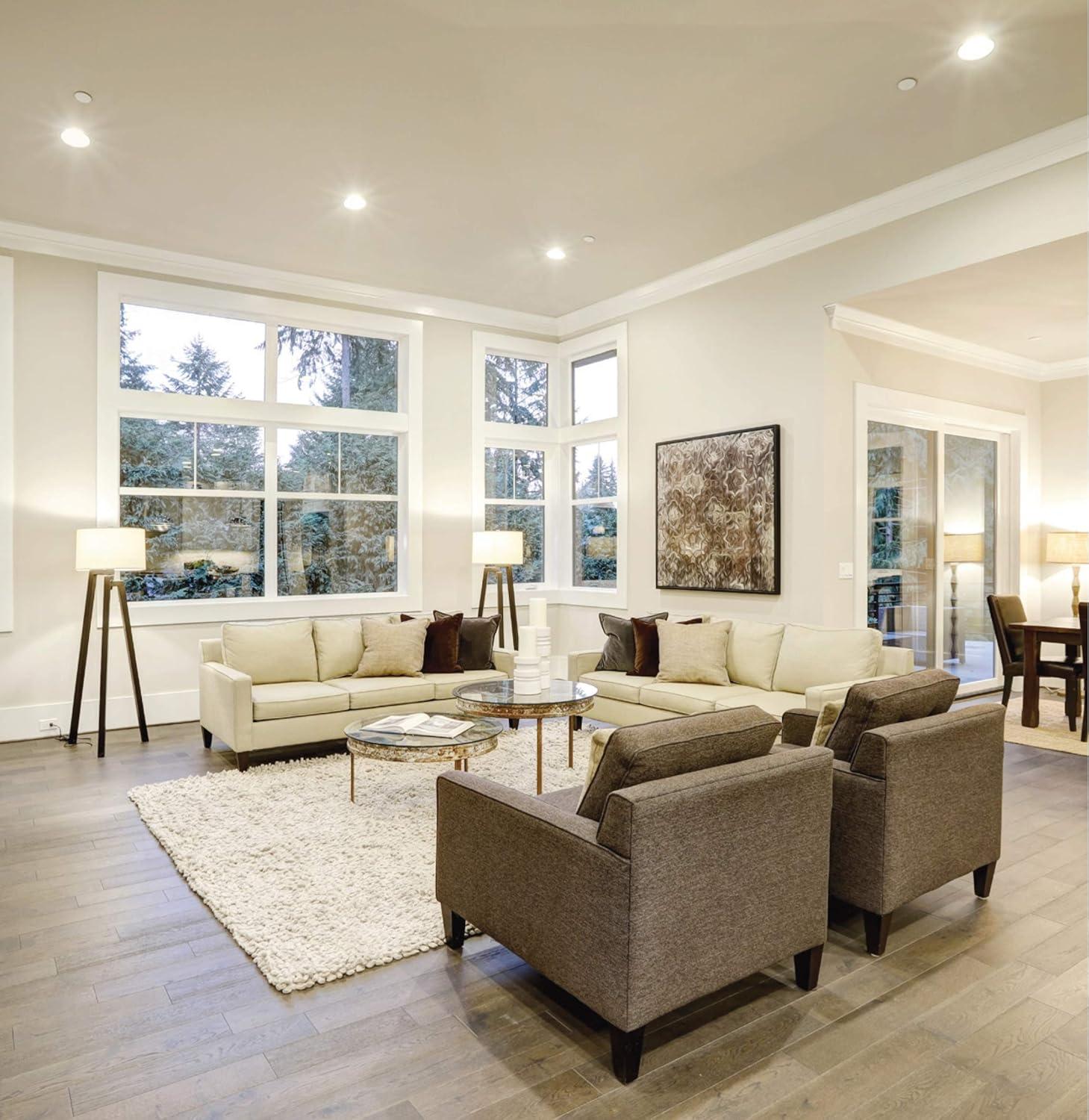 Topaz LED 5"/6" Smooth Retrofit Trim LED Recessed Downlights, 3000K