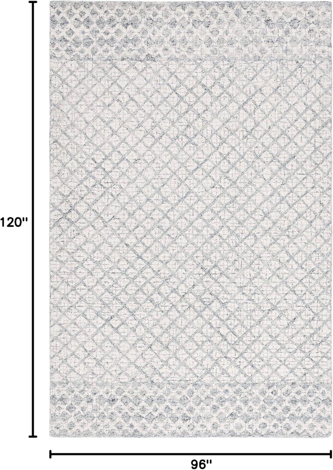 Abstract ABT203 Handmade Indoor Area Rug - Grey/Ivory - 8'x10' - Safavieh