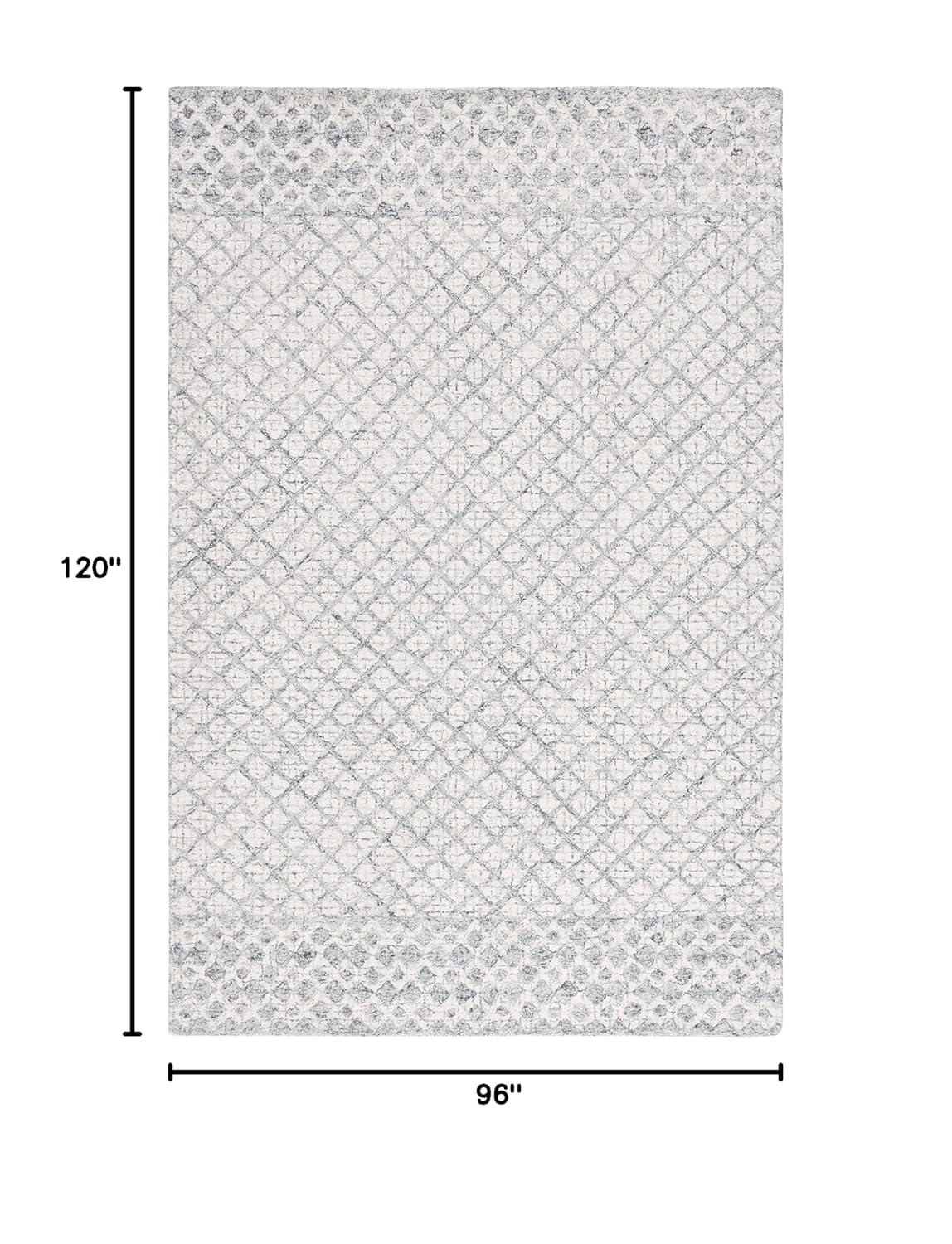 Abstract ABT203 Handmade Indoor Area Rug - Grey/Ivory - 8'x10' - Safavieh