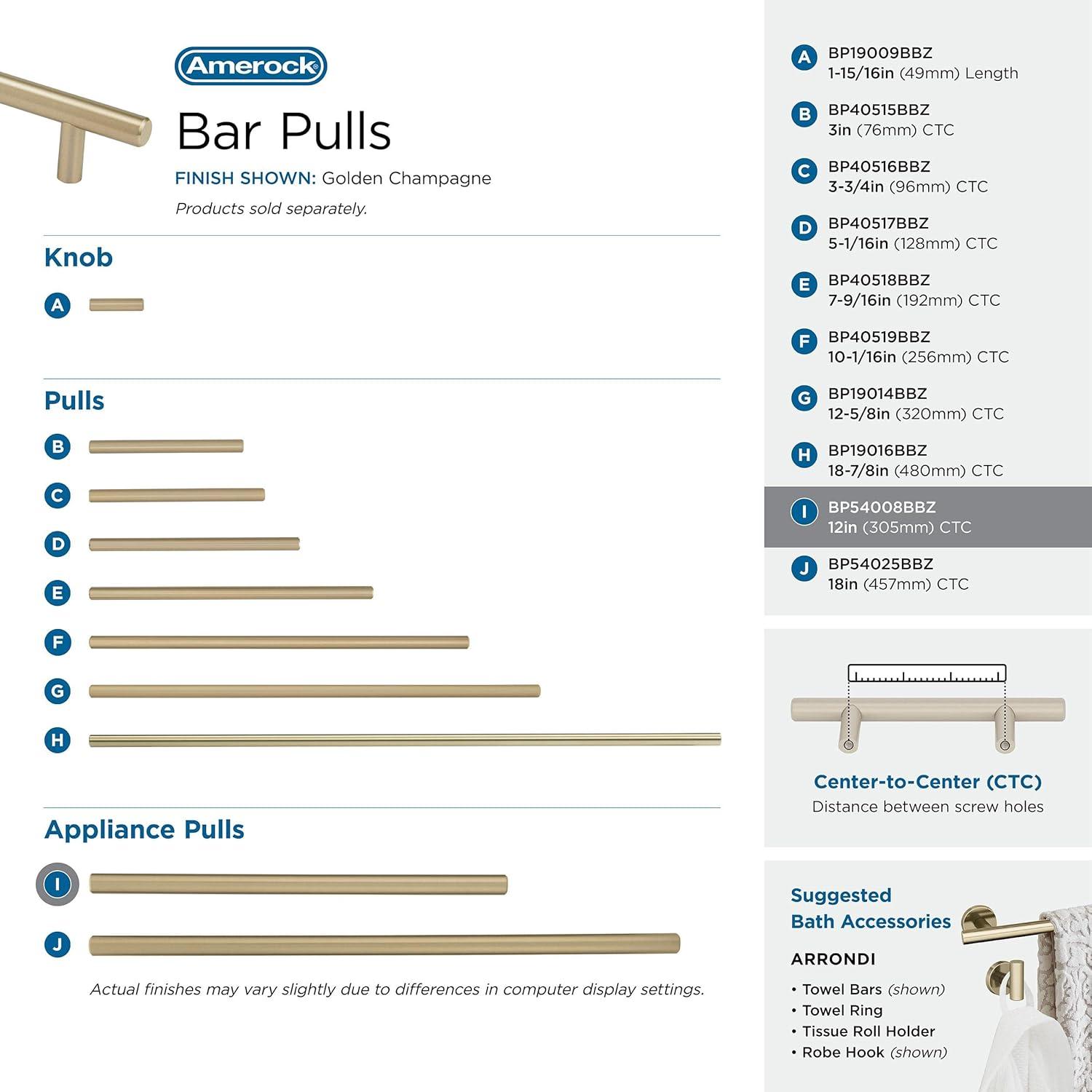 12" Center to Center Appliance Pull