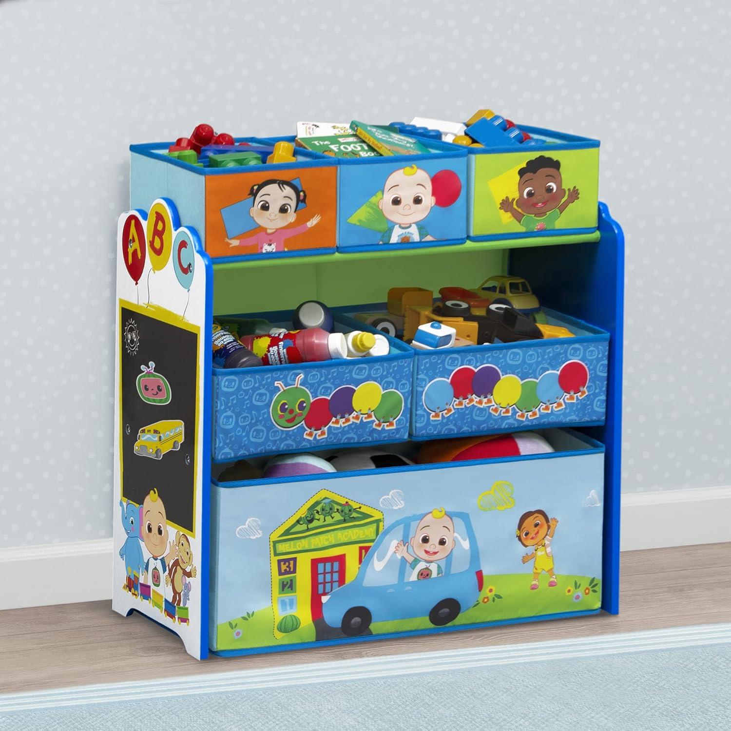 Cocomelon Design & Store 6 Bin Toy Storage Organizer - Greenguard Gold Certified