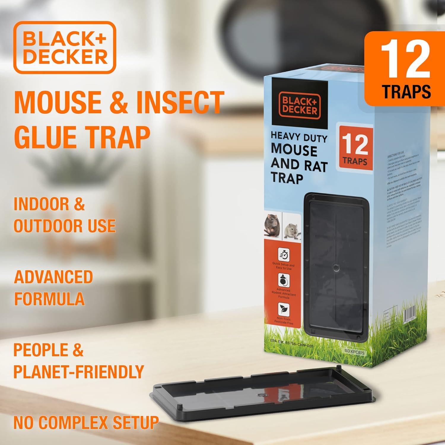 Mouse Traps Indoor for Home Rat Trap Heavy Duty-Sticky Snake Trap-12 Pre-Baited Glue Traps for Rodents